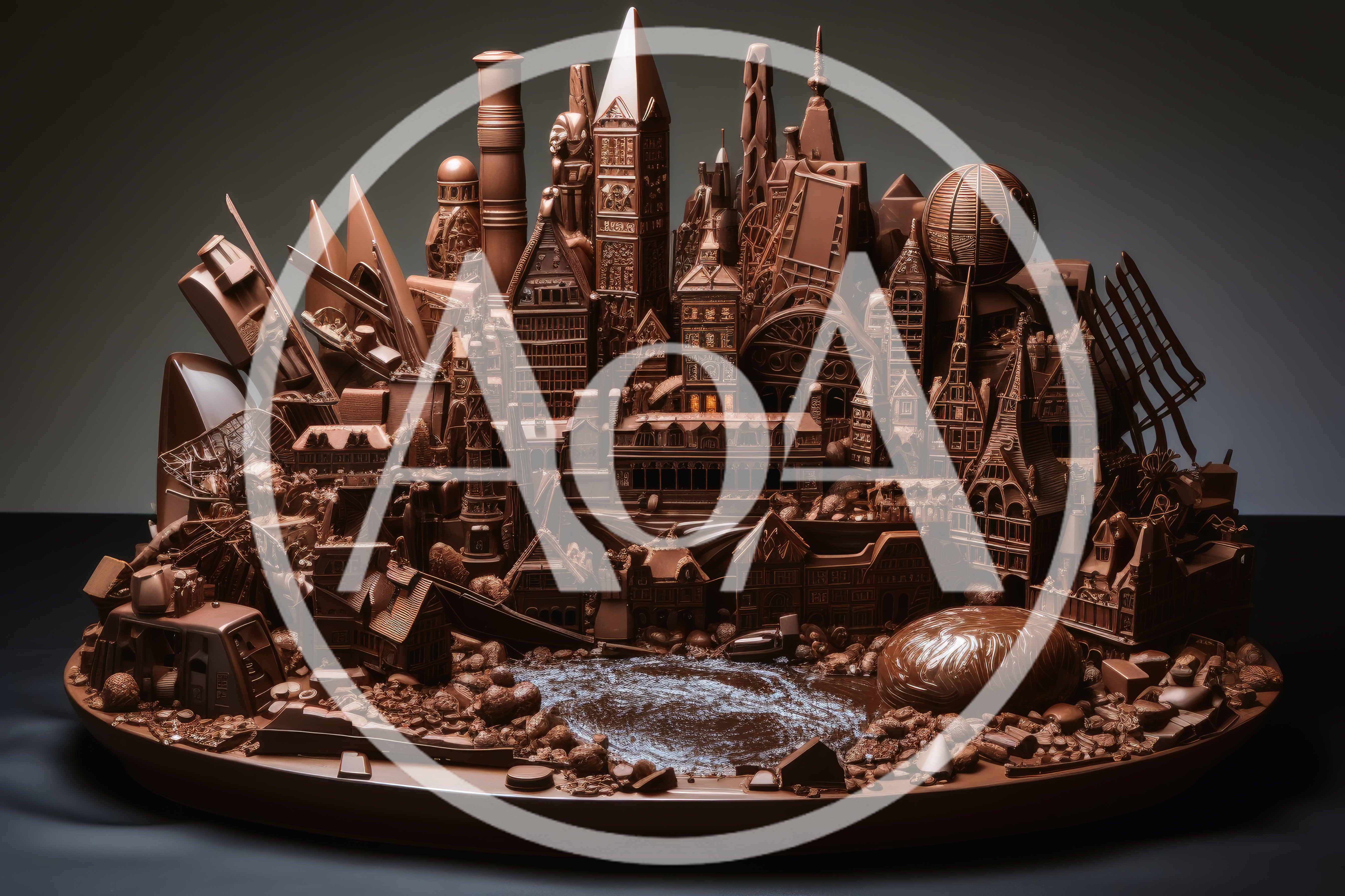Intricate Chocolate Sculpture Of A Miniature Fantasy City