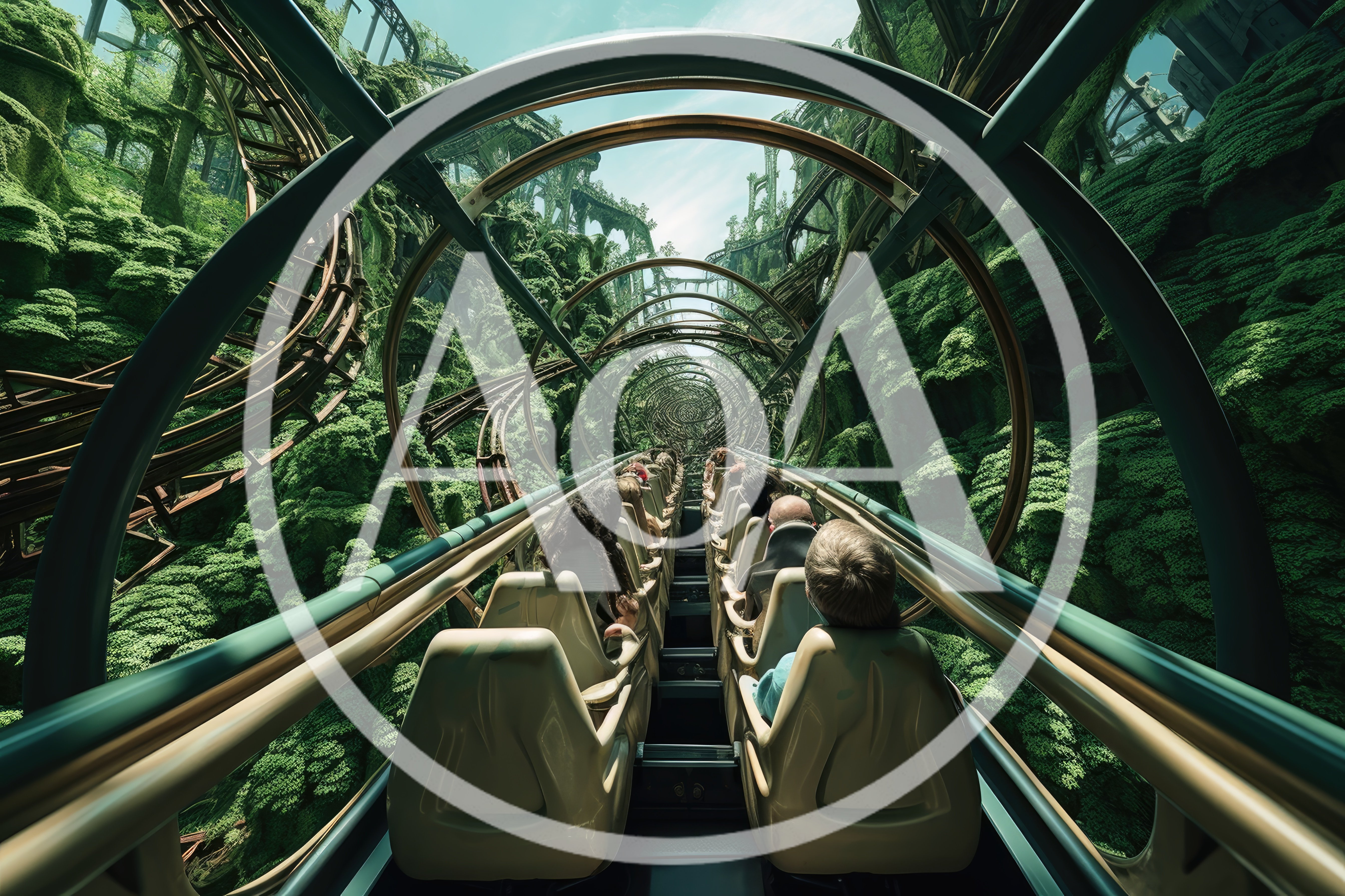 Roller Coaster Ride Through A Lush Tropical Jungle