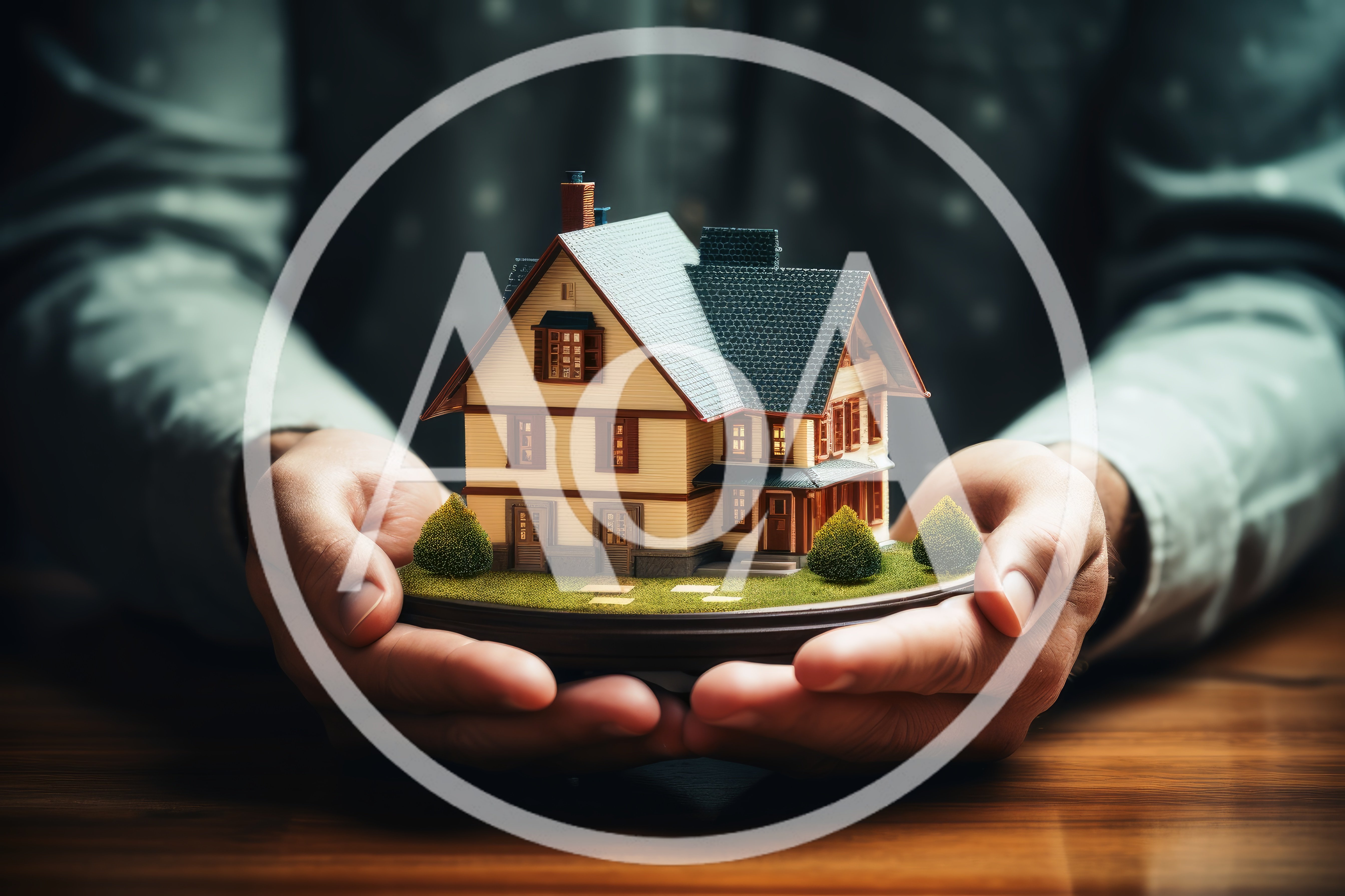 Hands Holding A Miniature Model House