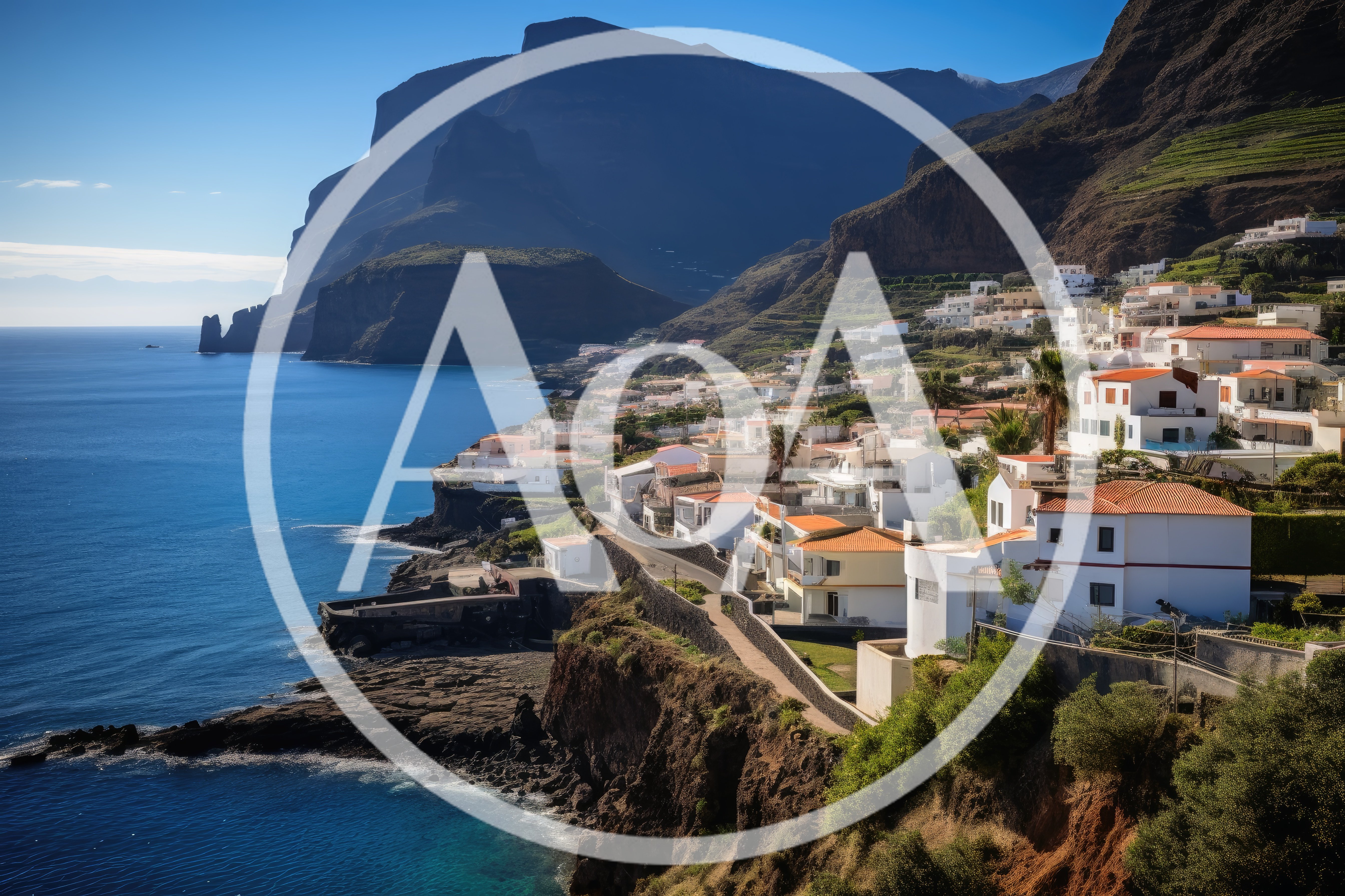 Coastal Village Nestled Under Dramatic Cliffs In Madeira