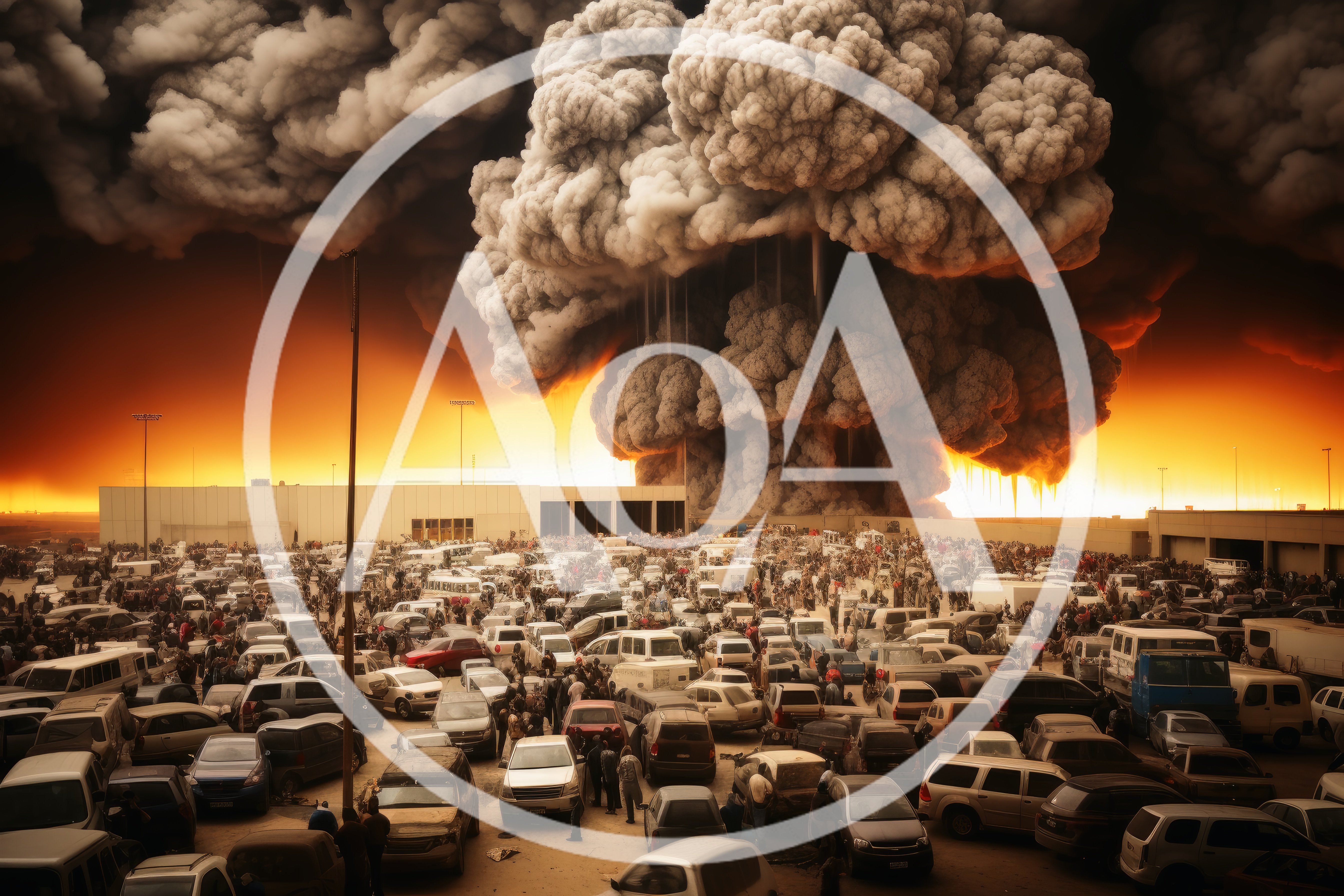 Massive Explosion Over Crowded Parking Lot