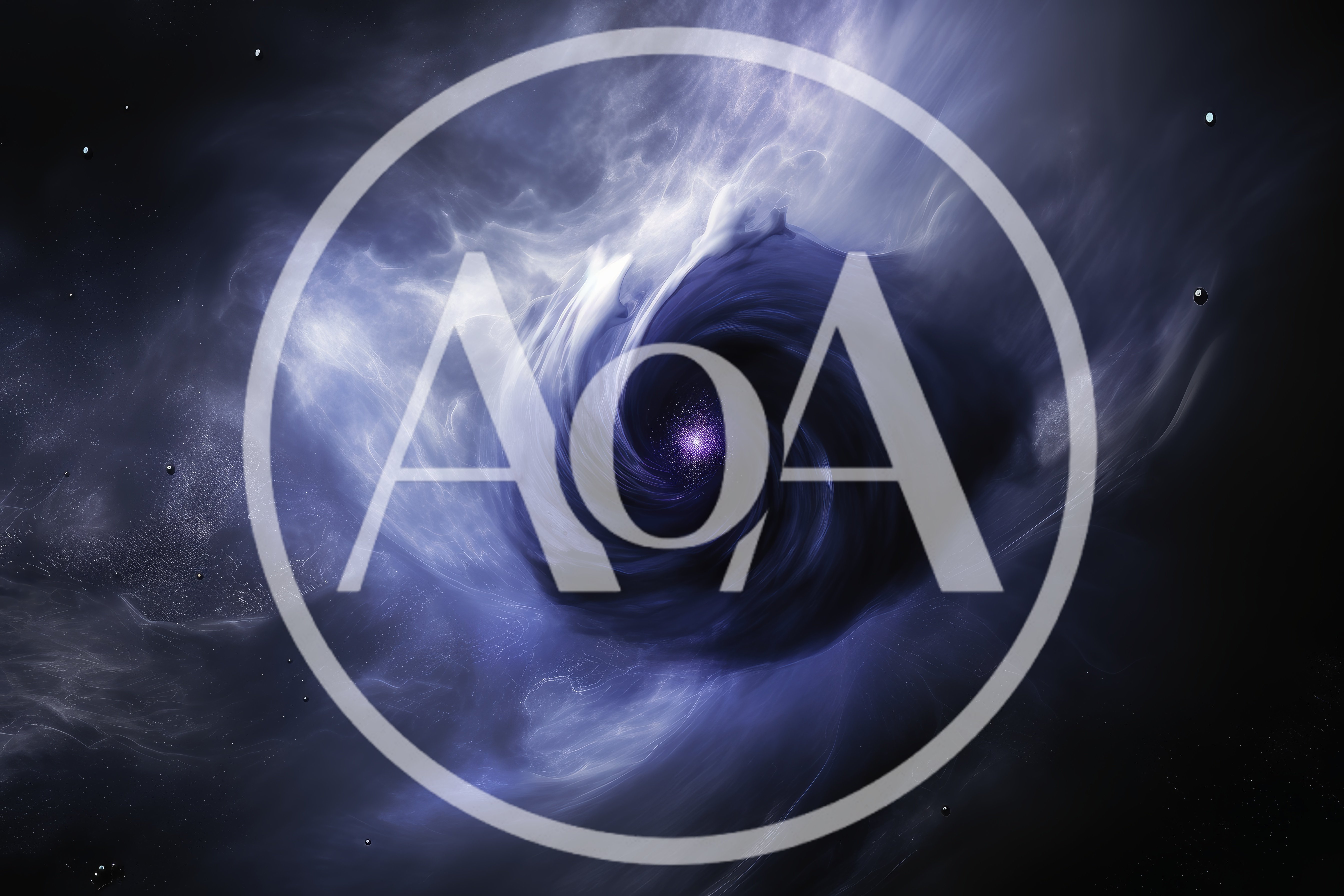 Cosmic Black Hole Swirling In Deep Space