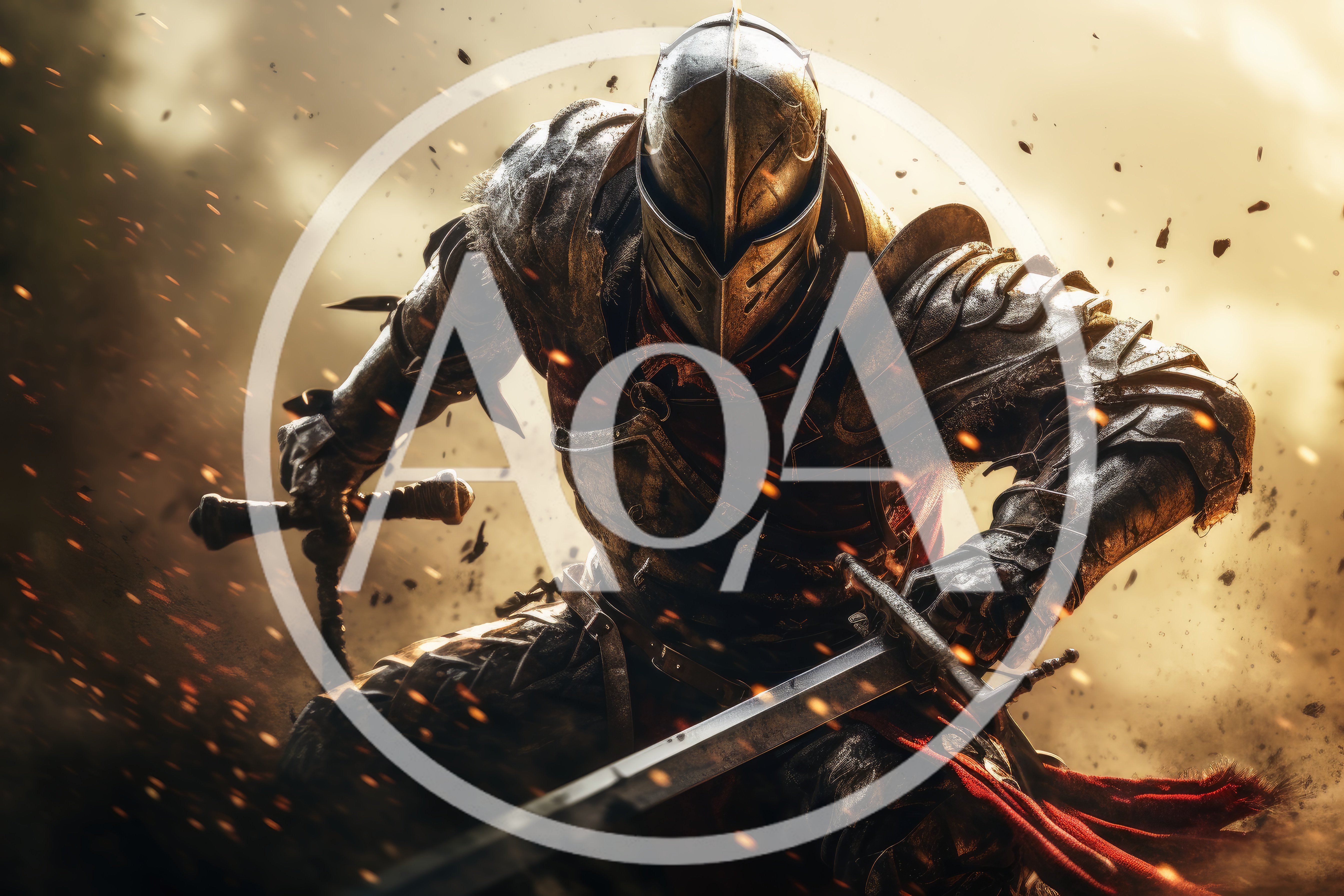 Armored Medieval Knight In Dynamic Combat Stance