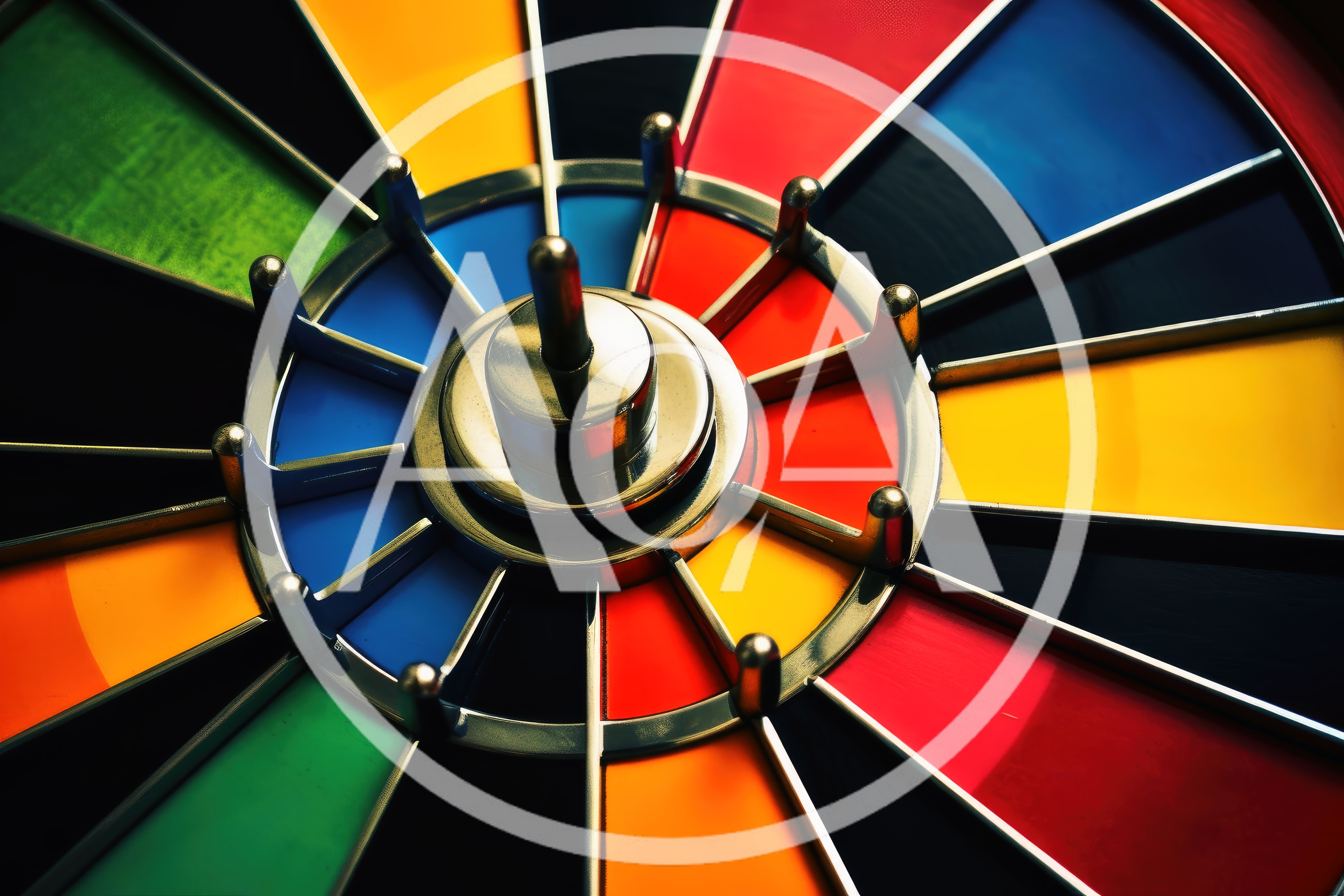 Close Up Of A Colorful Spinning Game Wheel