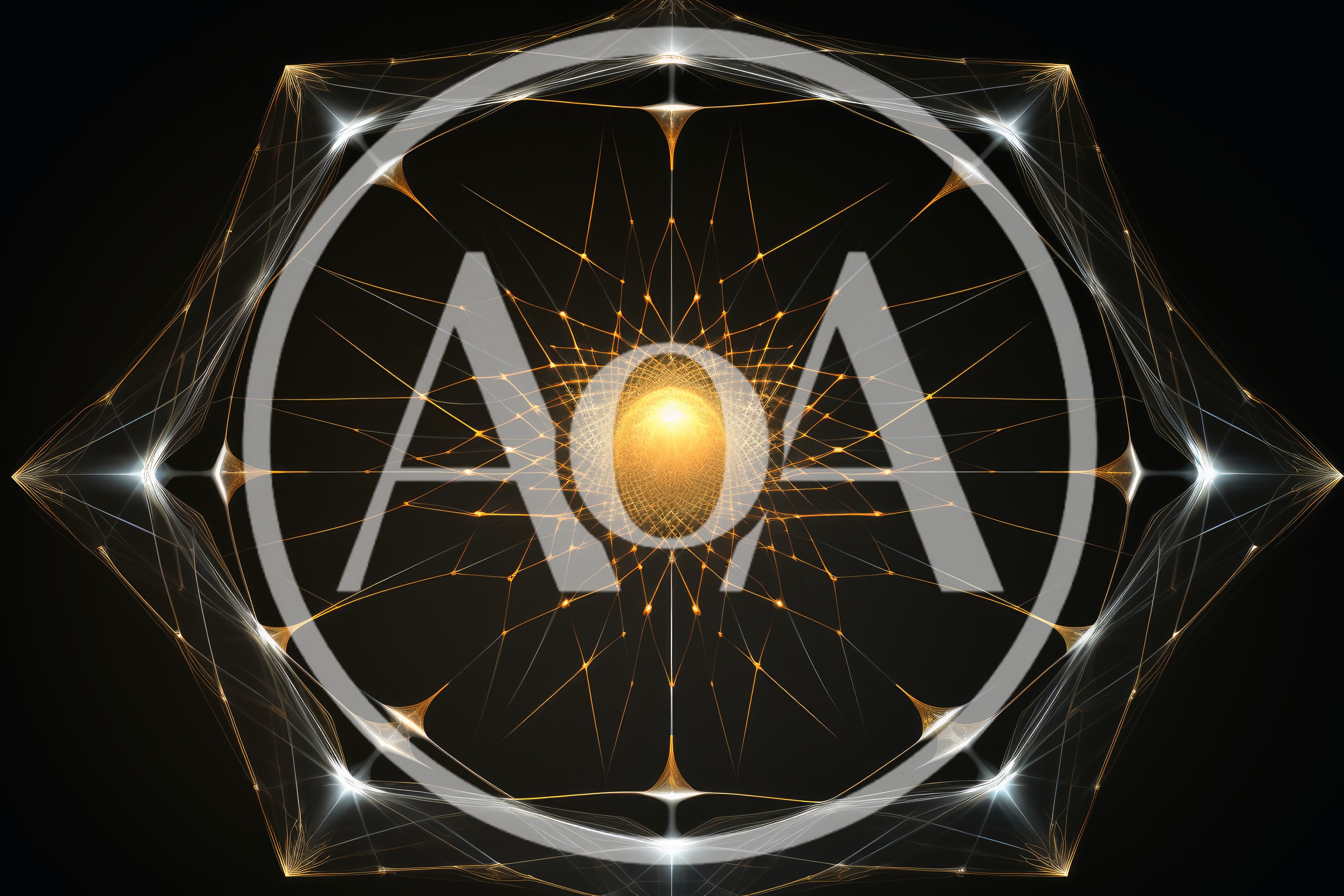 Abstract Fractal Geometric Light Pattern