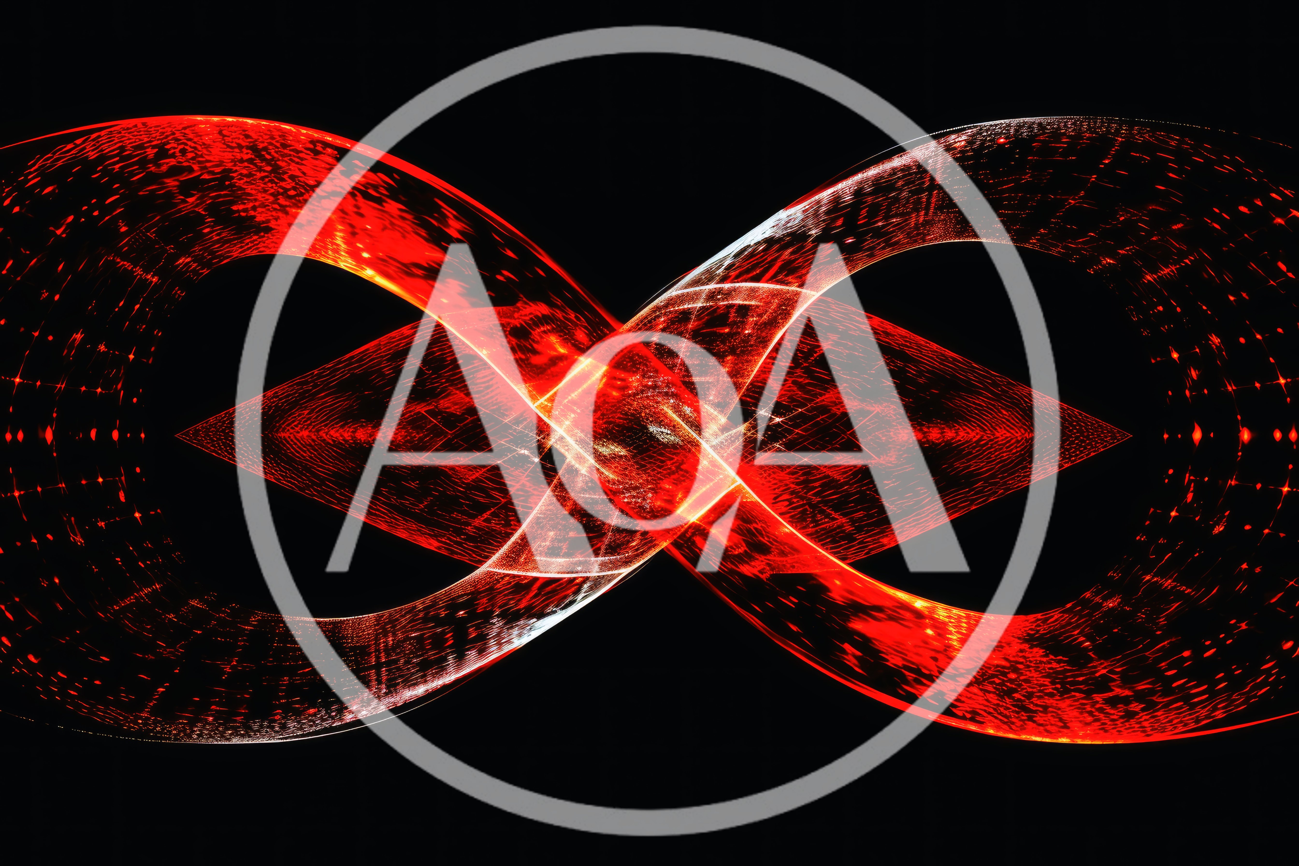 Abstract Red Infinity Loop Light Trails