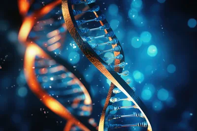 Abstract 3D DNA Double Helix Structure