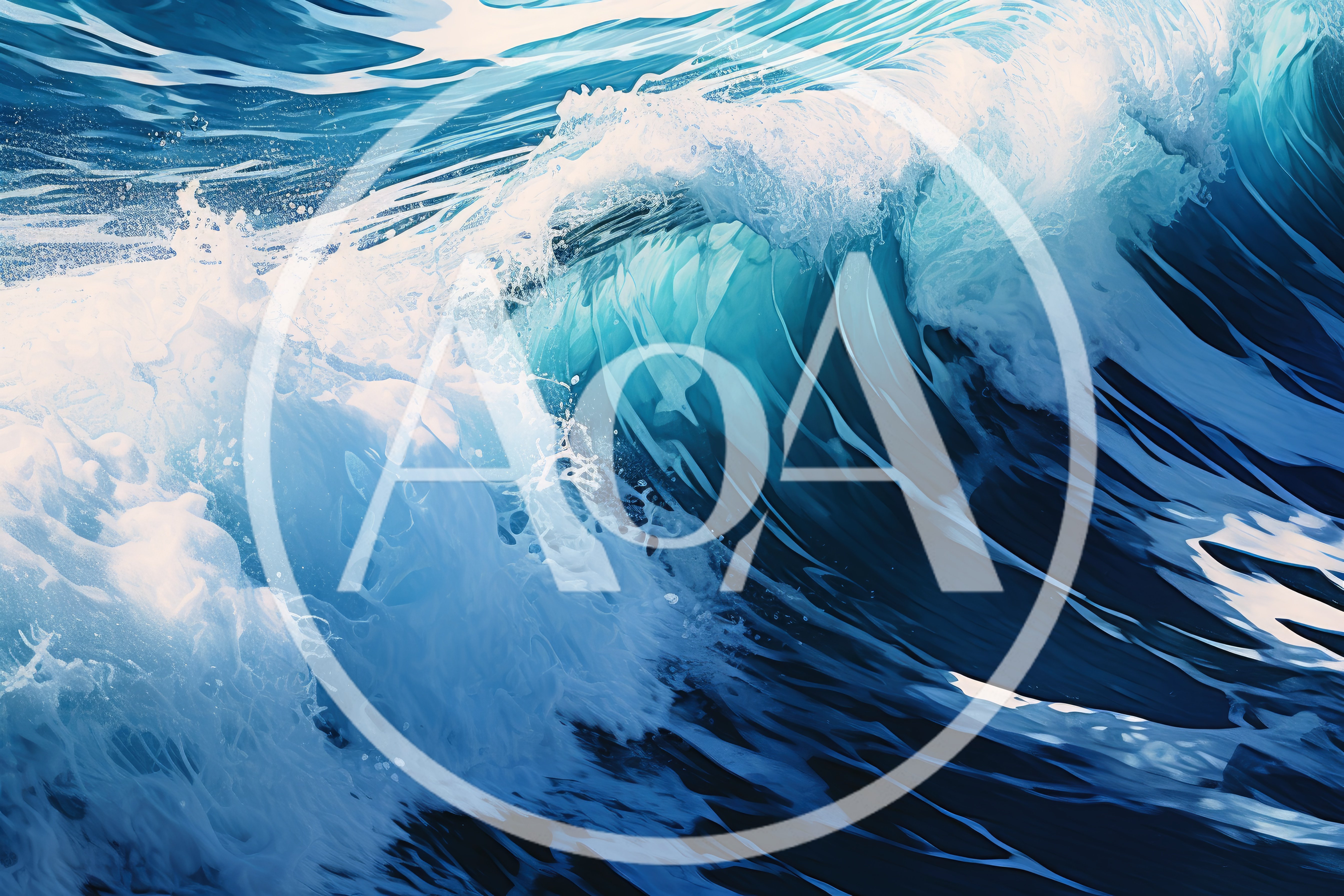 Powerful Crashing Ocean Wave In Deep Blue Water