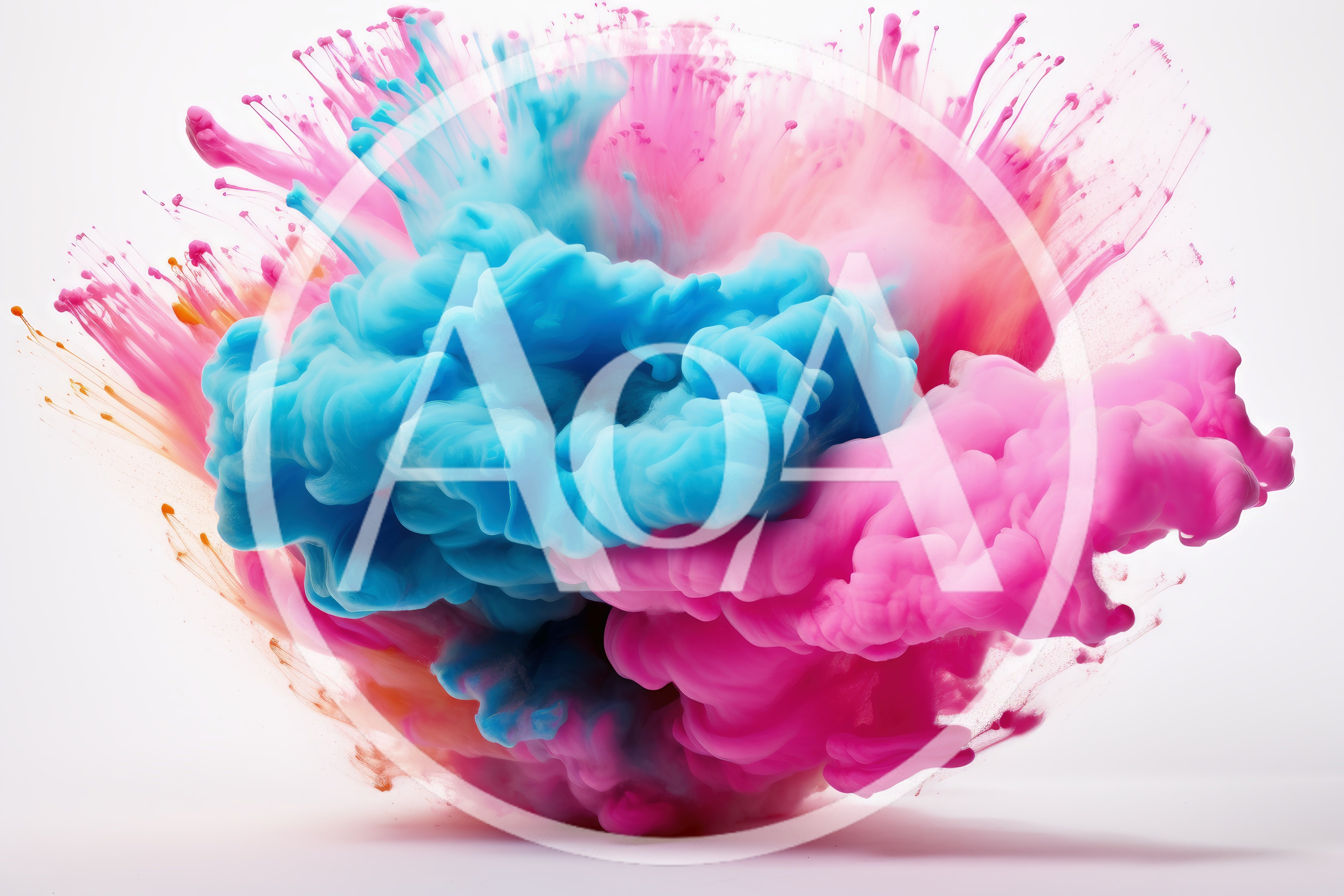 Blue And Pink Ink Explosion In Water