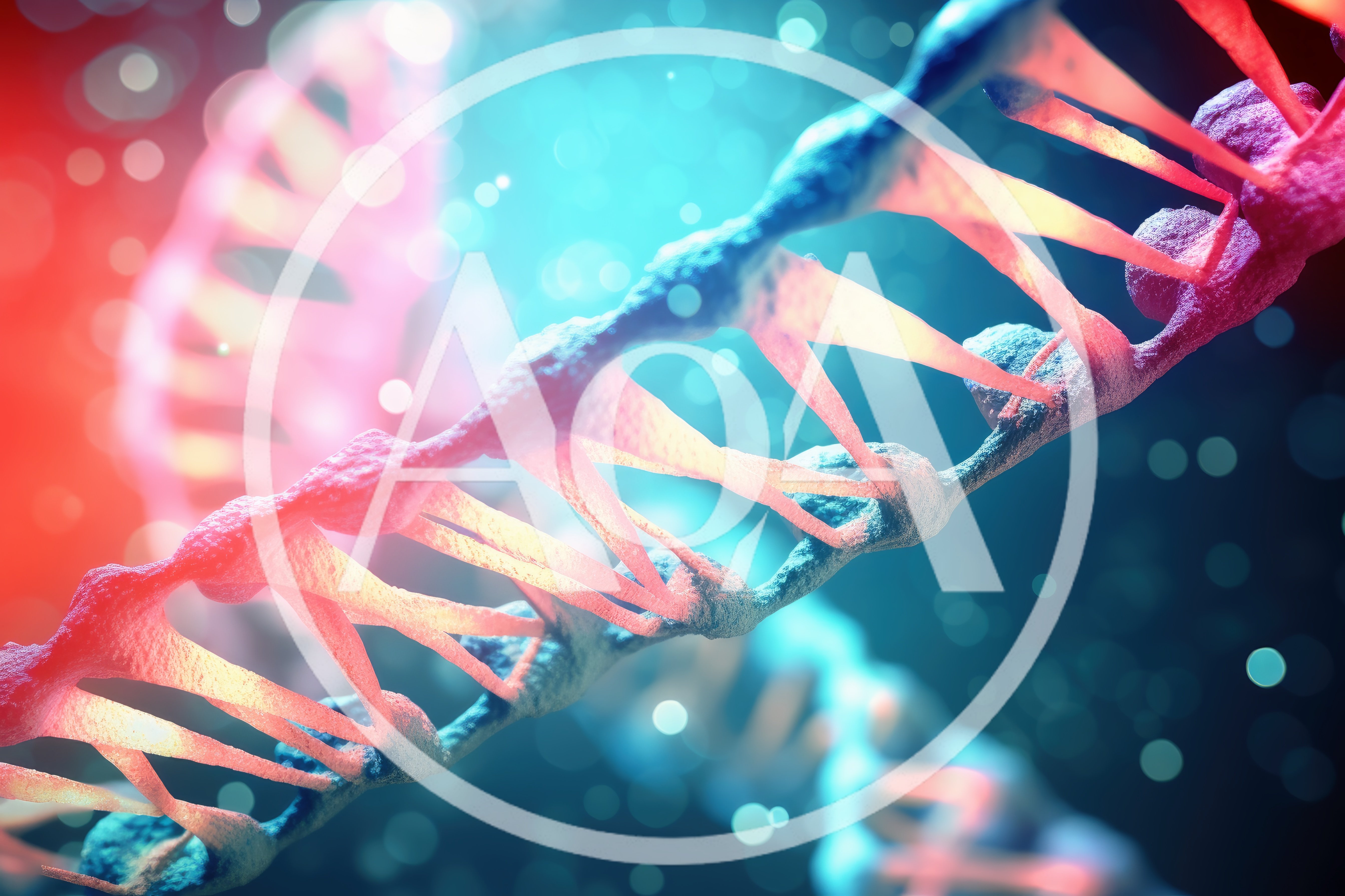 3D Rendered DNA Double Helix Structure