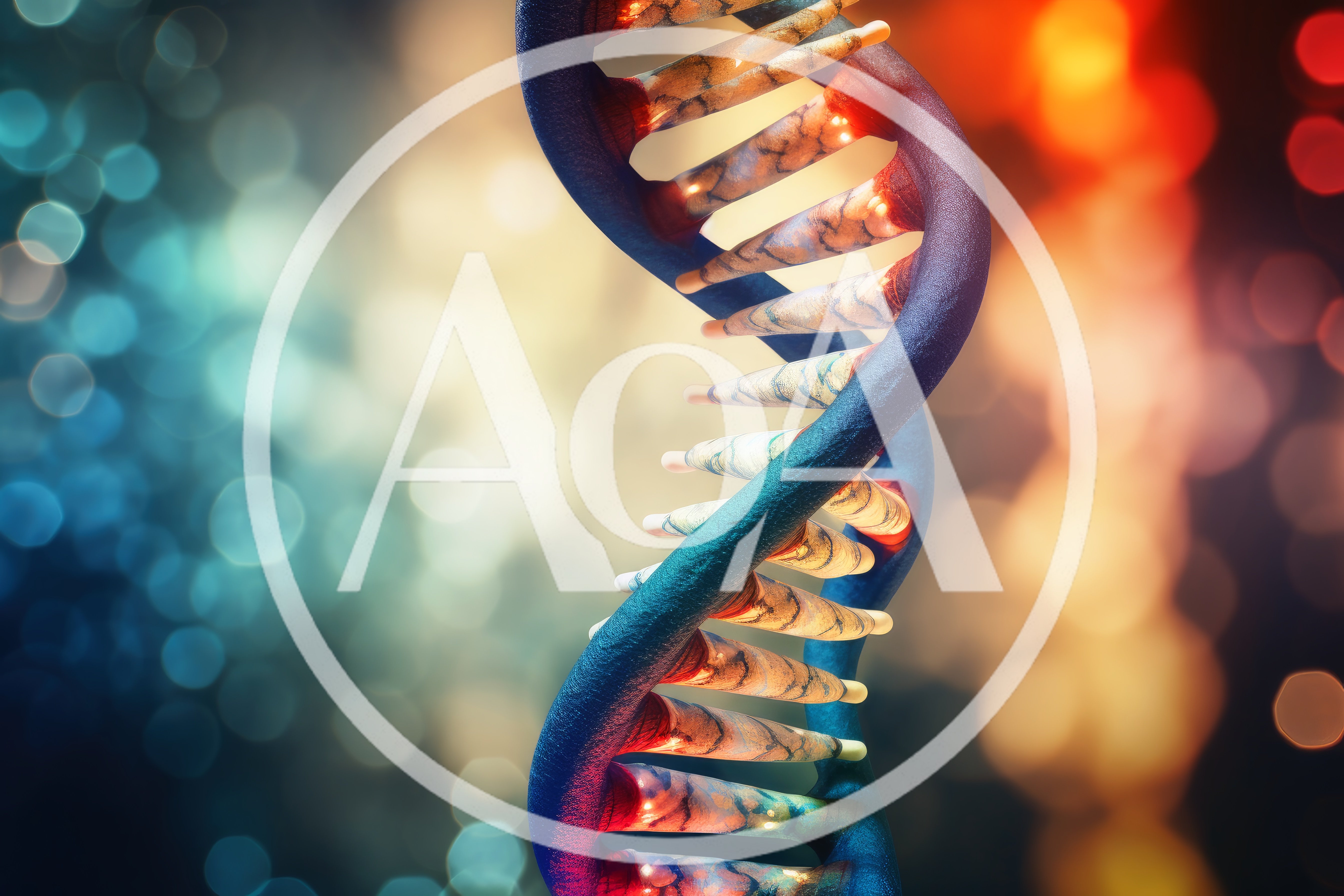 3D Rendered DNA Double Helix Structure