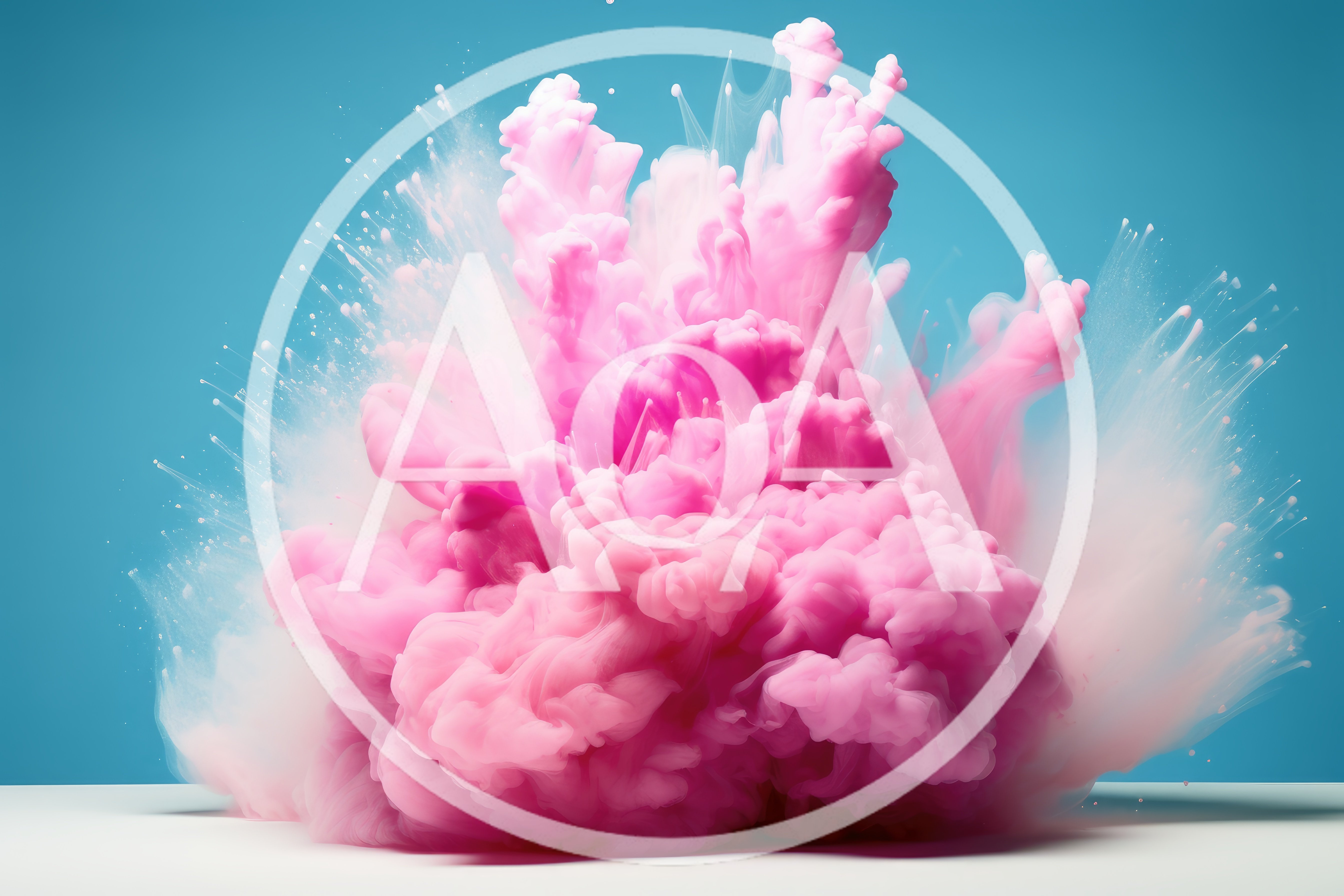 Pink Ink Explosion In Water