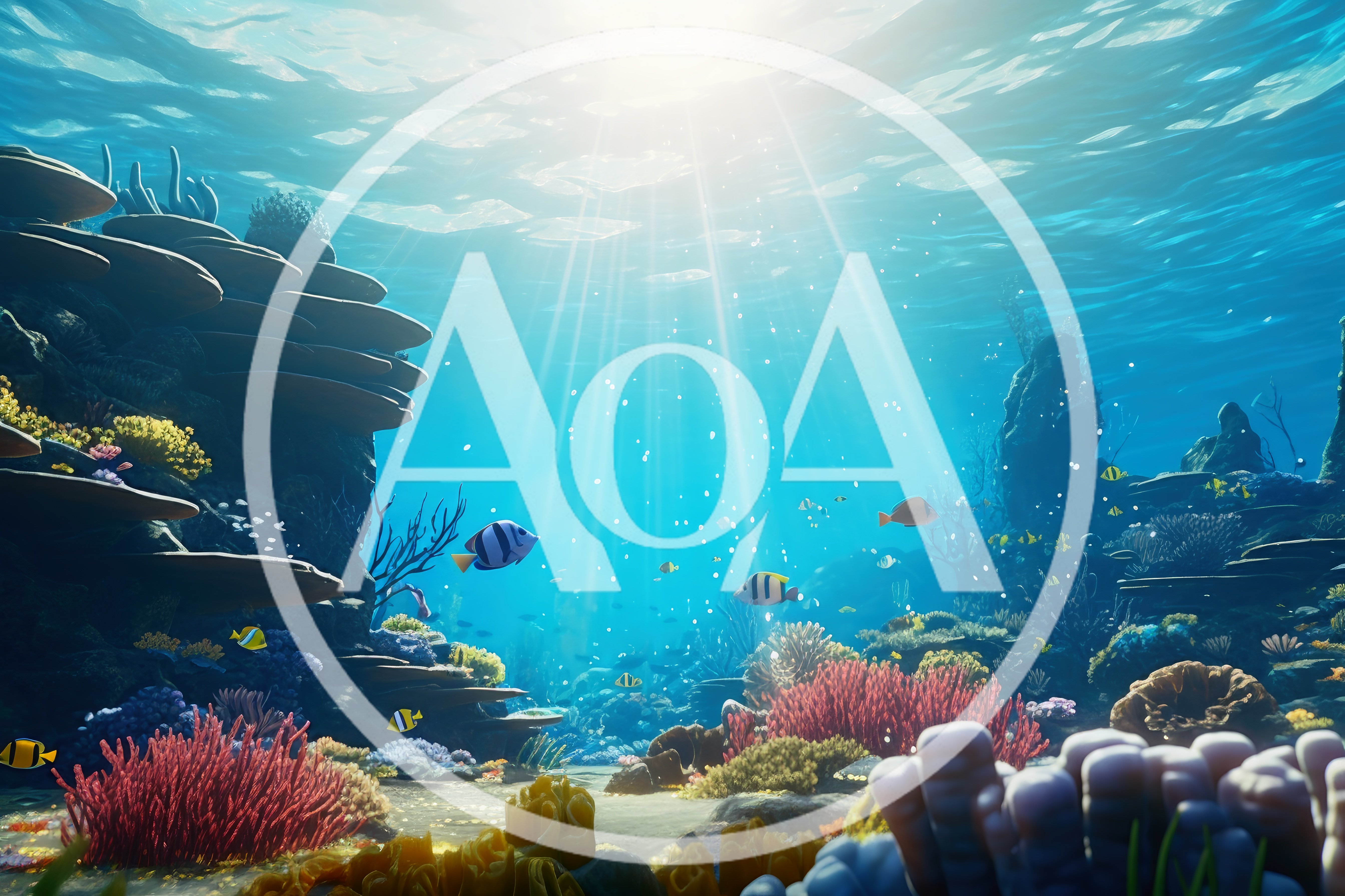 Vibrant Coral Reef Ecosystem With Tropical Fish