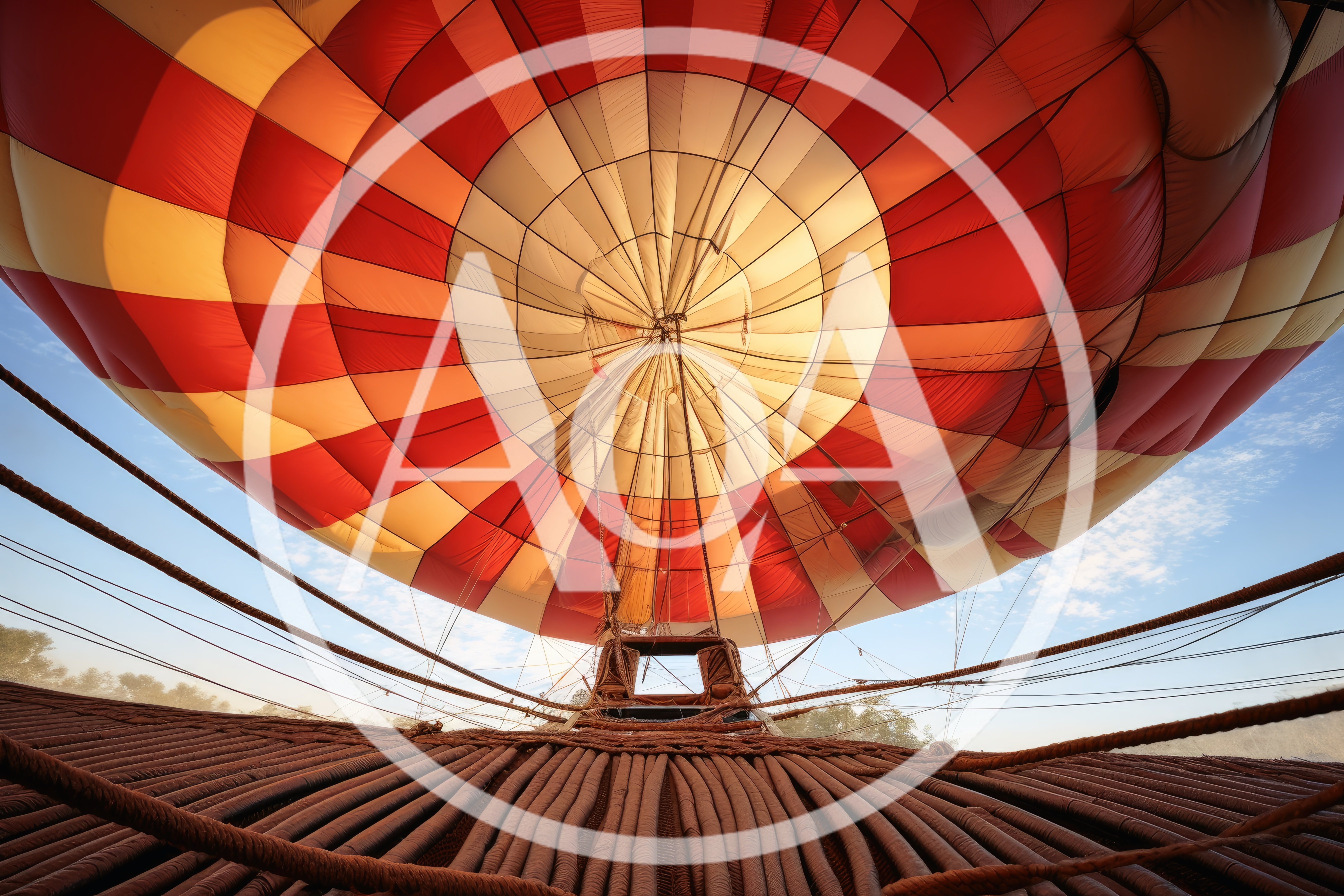 Inside View Of A Hot Air Balloon Canopy