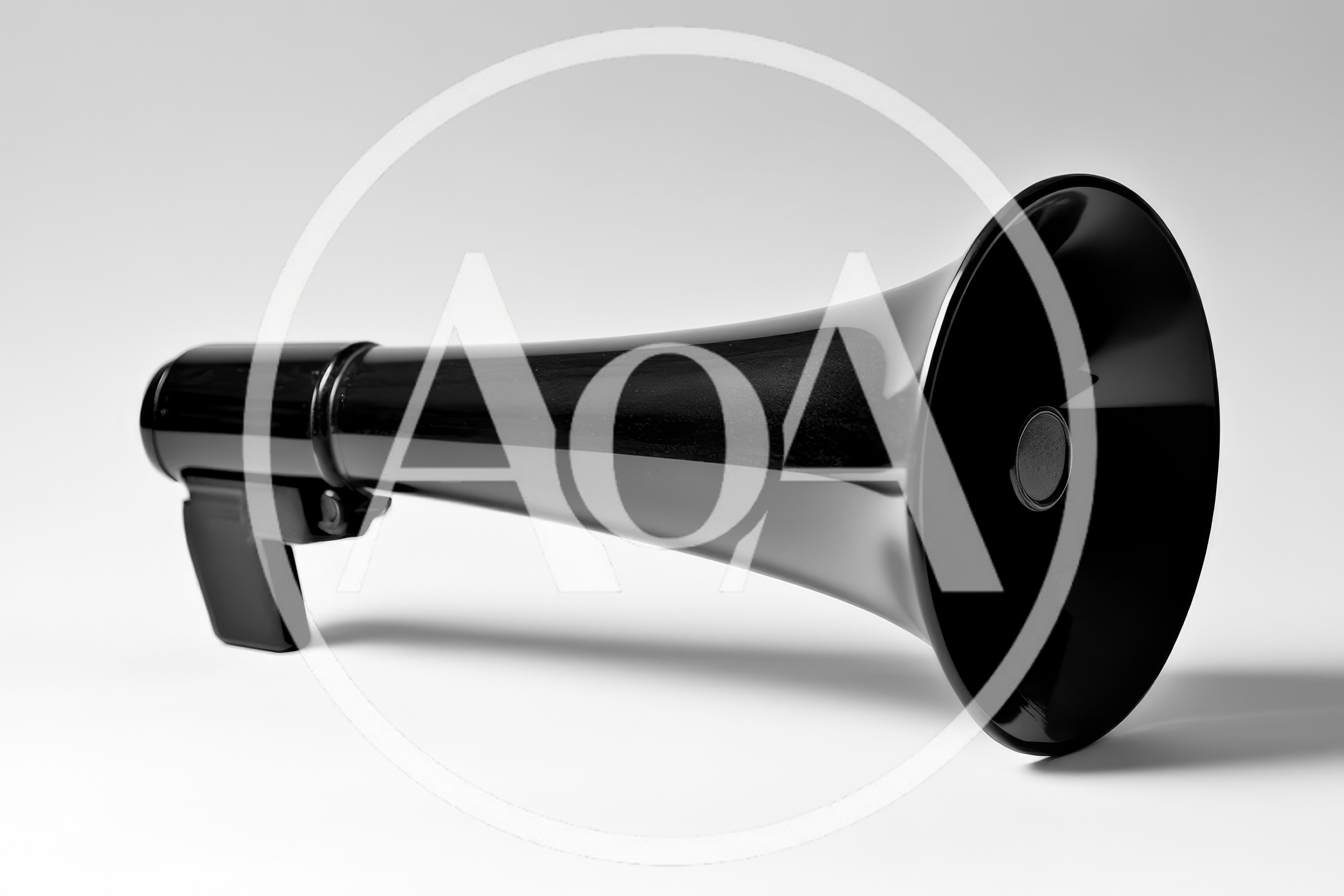 Black Megaphone Isolated On A White Background