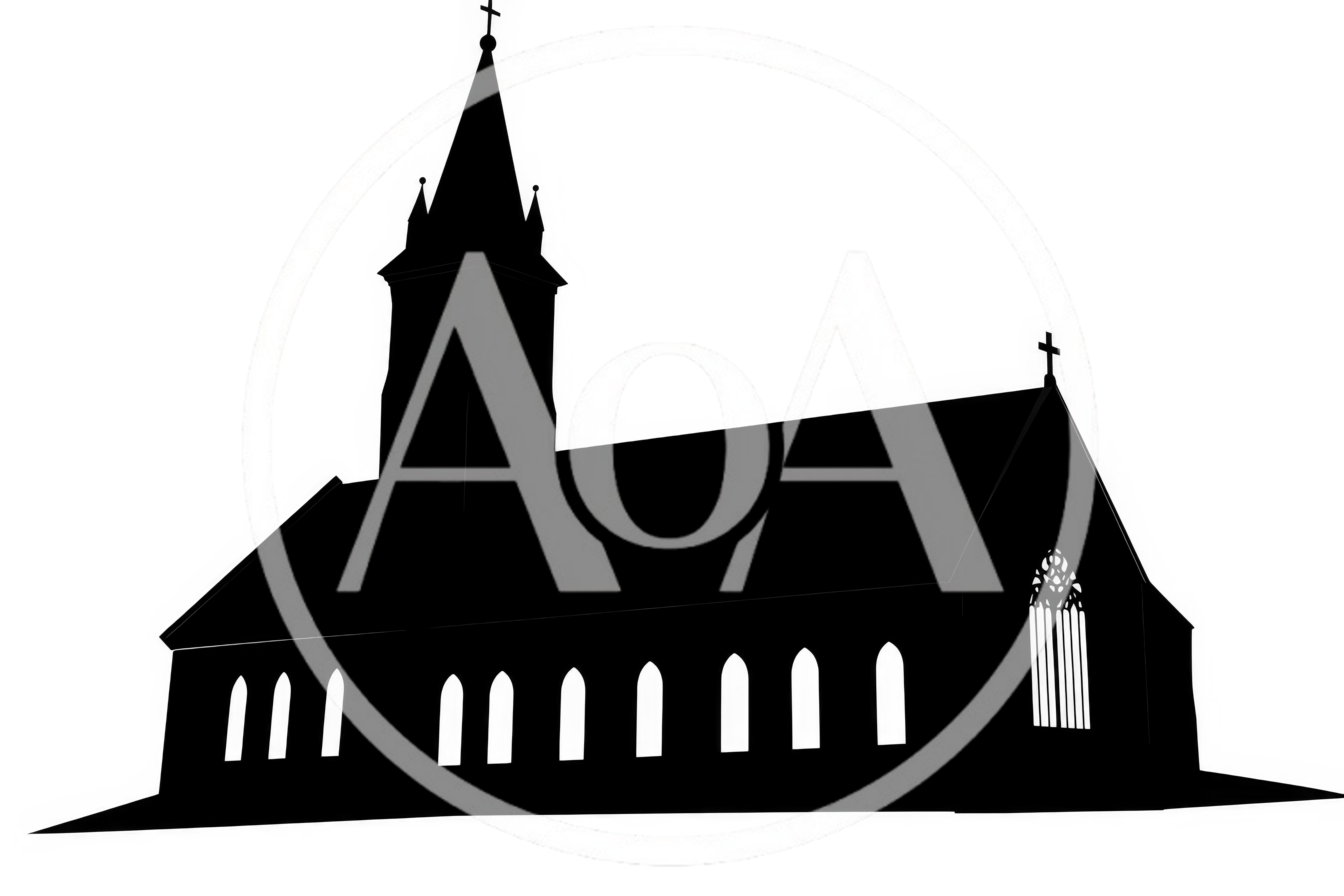 Black Silhouette Of A Traditional Church Building