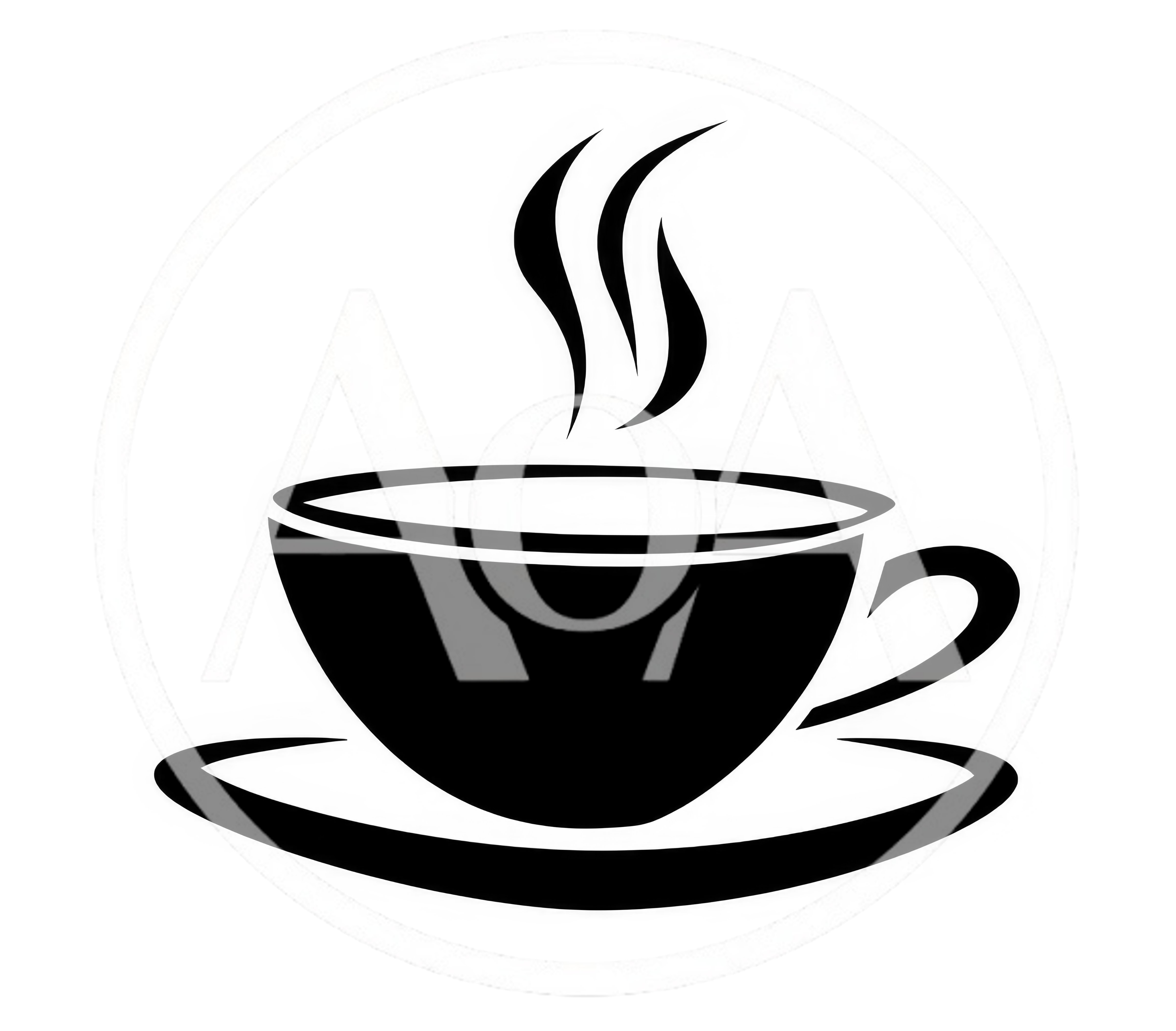 Minimalist Black Coffee Cup Icon Illustration