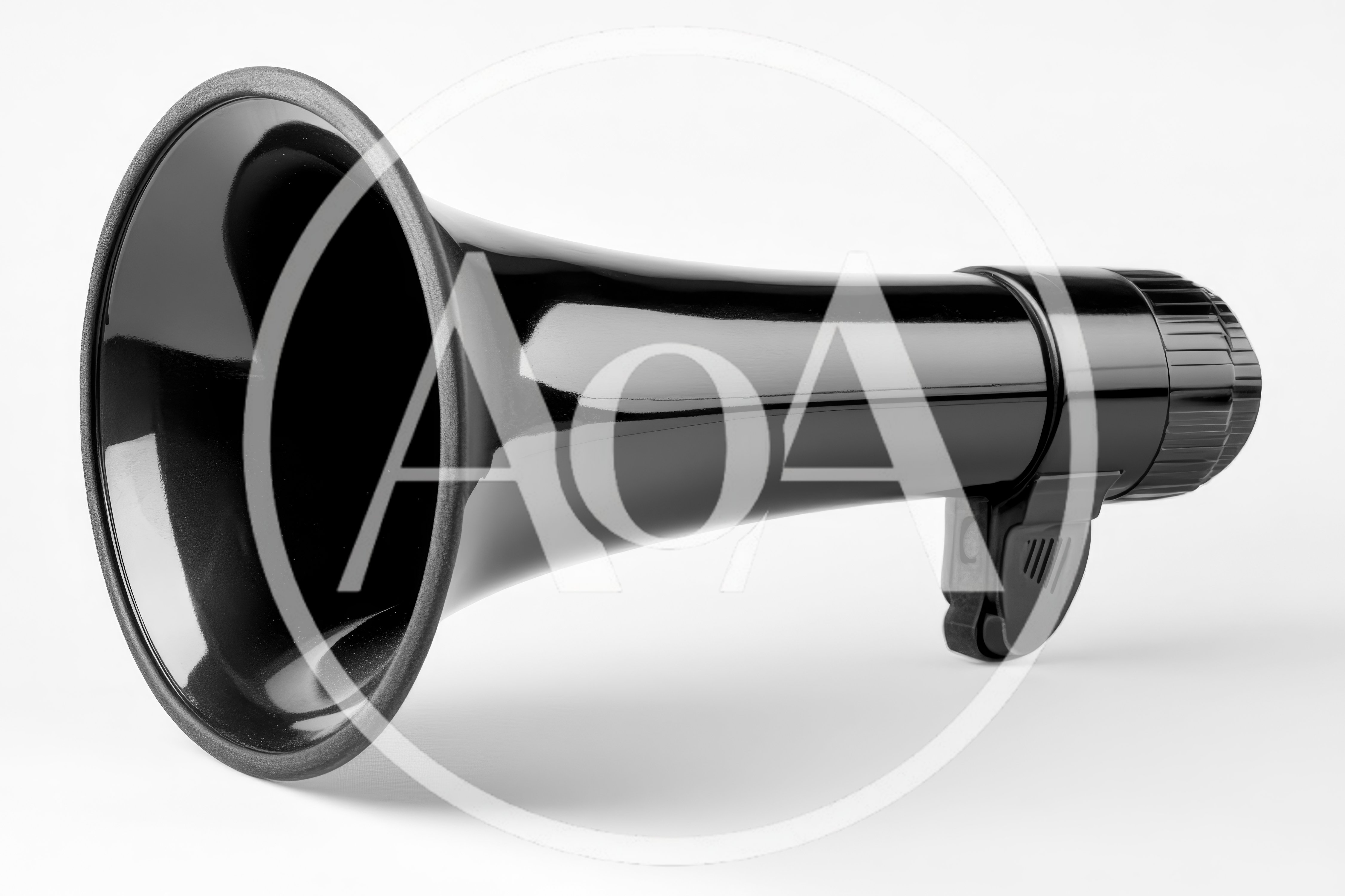 Black Megaphone Isolated On White Background