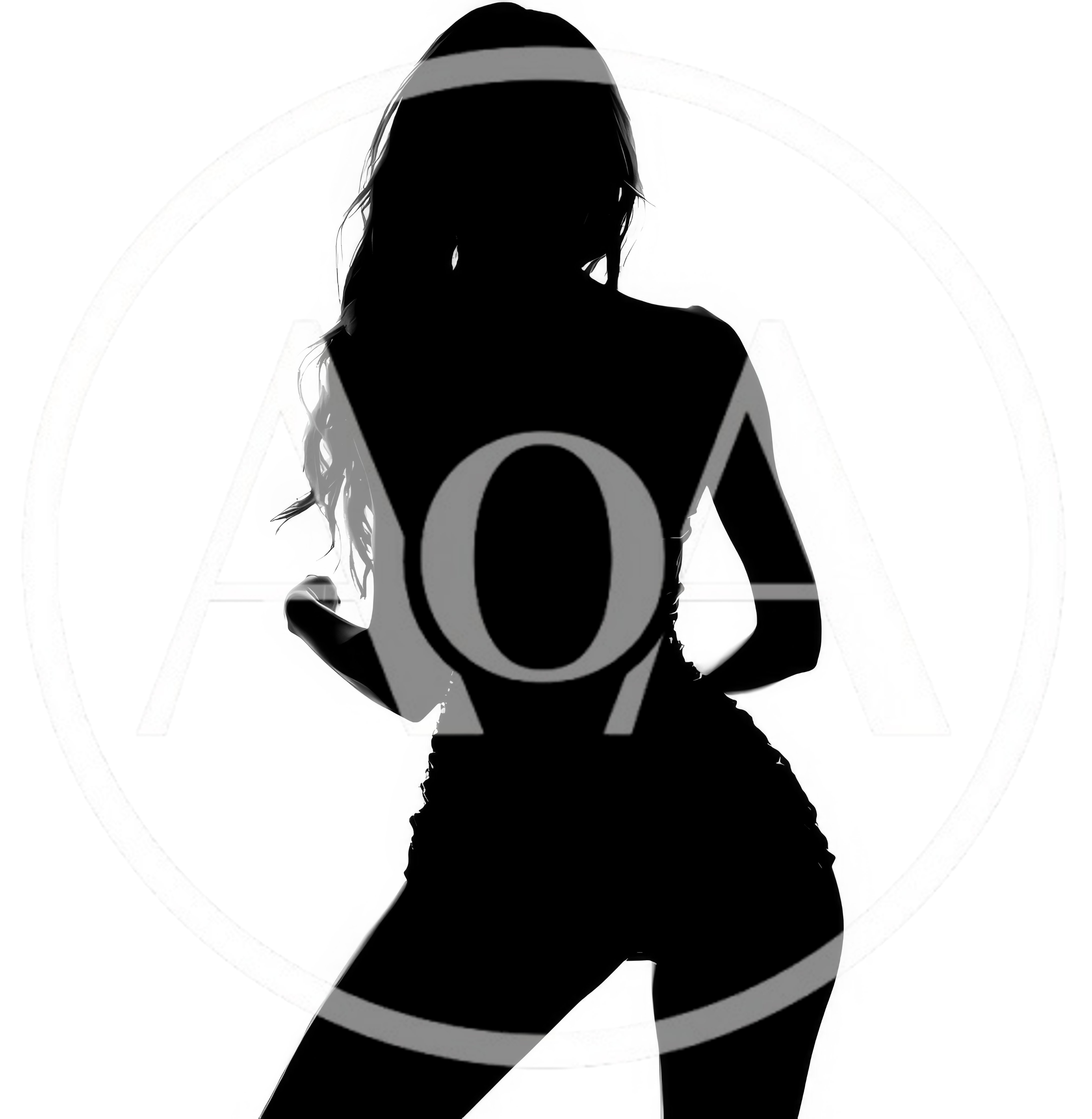 Silhouette Of A Woman Dancing In Studio