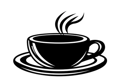 Black And White Coffee Cup Icon