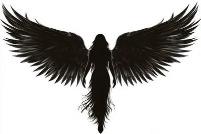 Silhouette Of A Winged Angelic Figure
