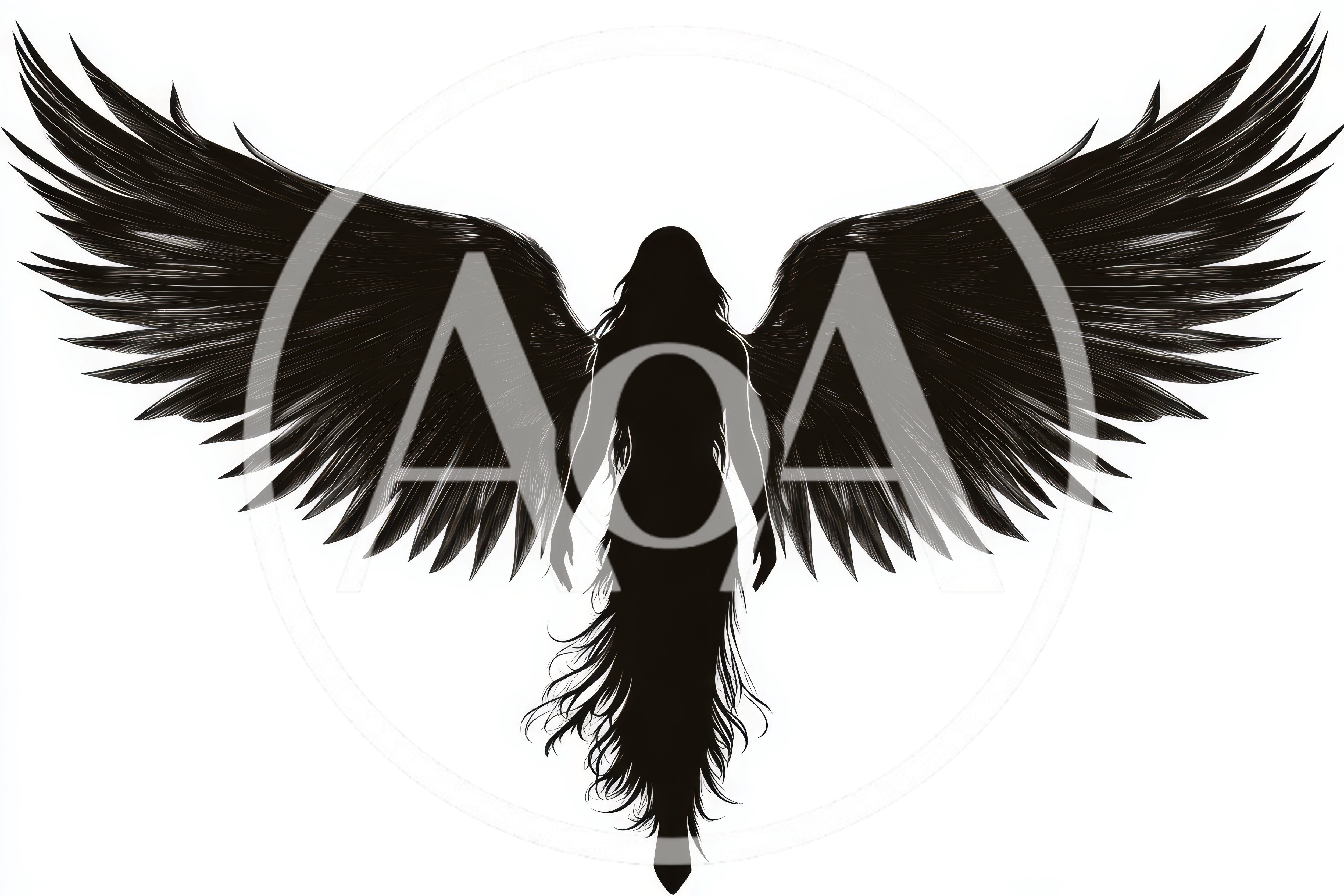 Silhouette Of A Winged Angelic Figure