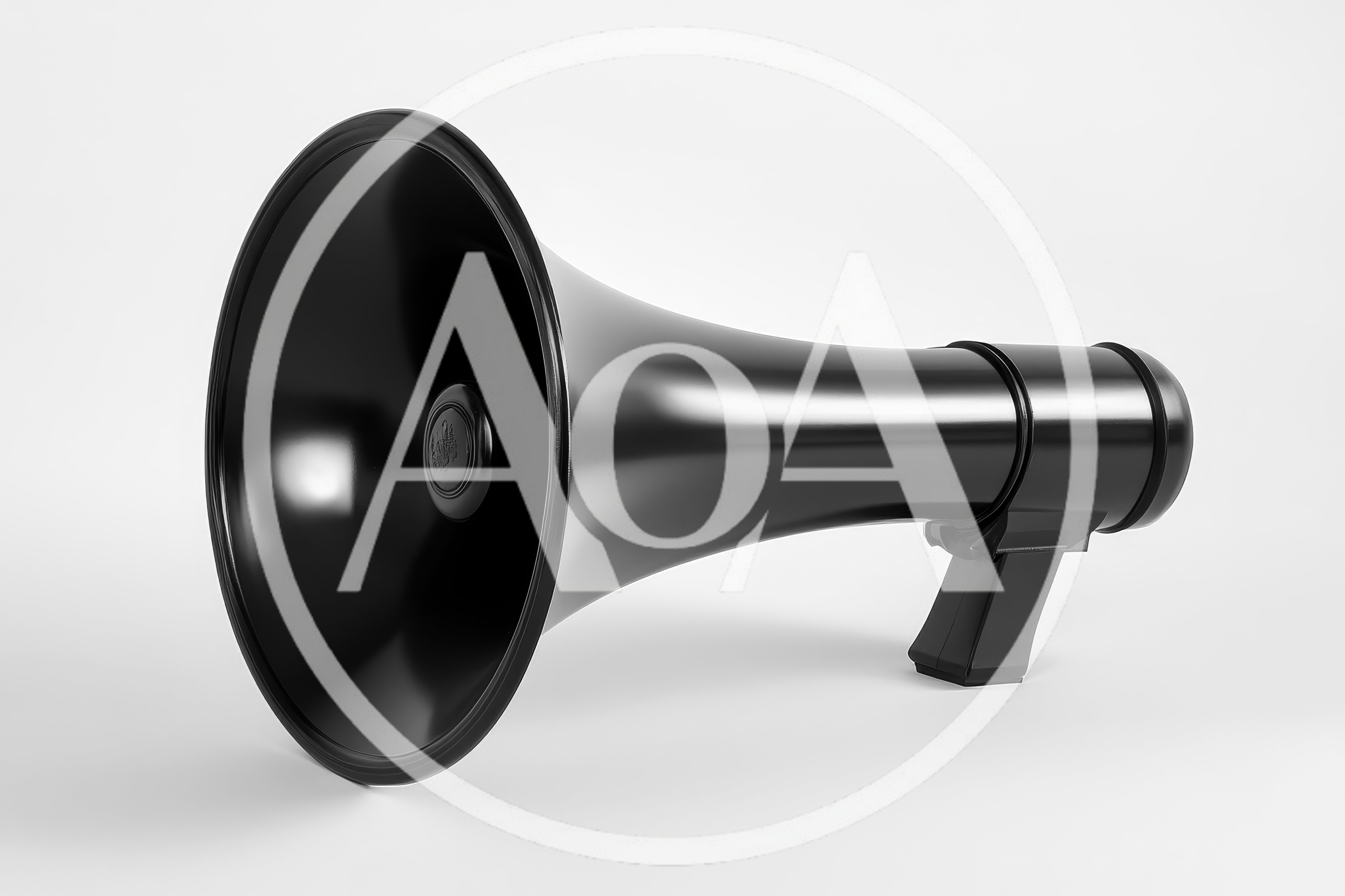 Black Megaphone Isolated On White Background