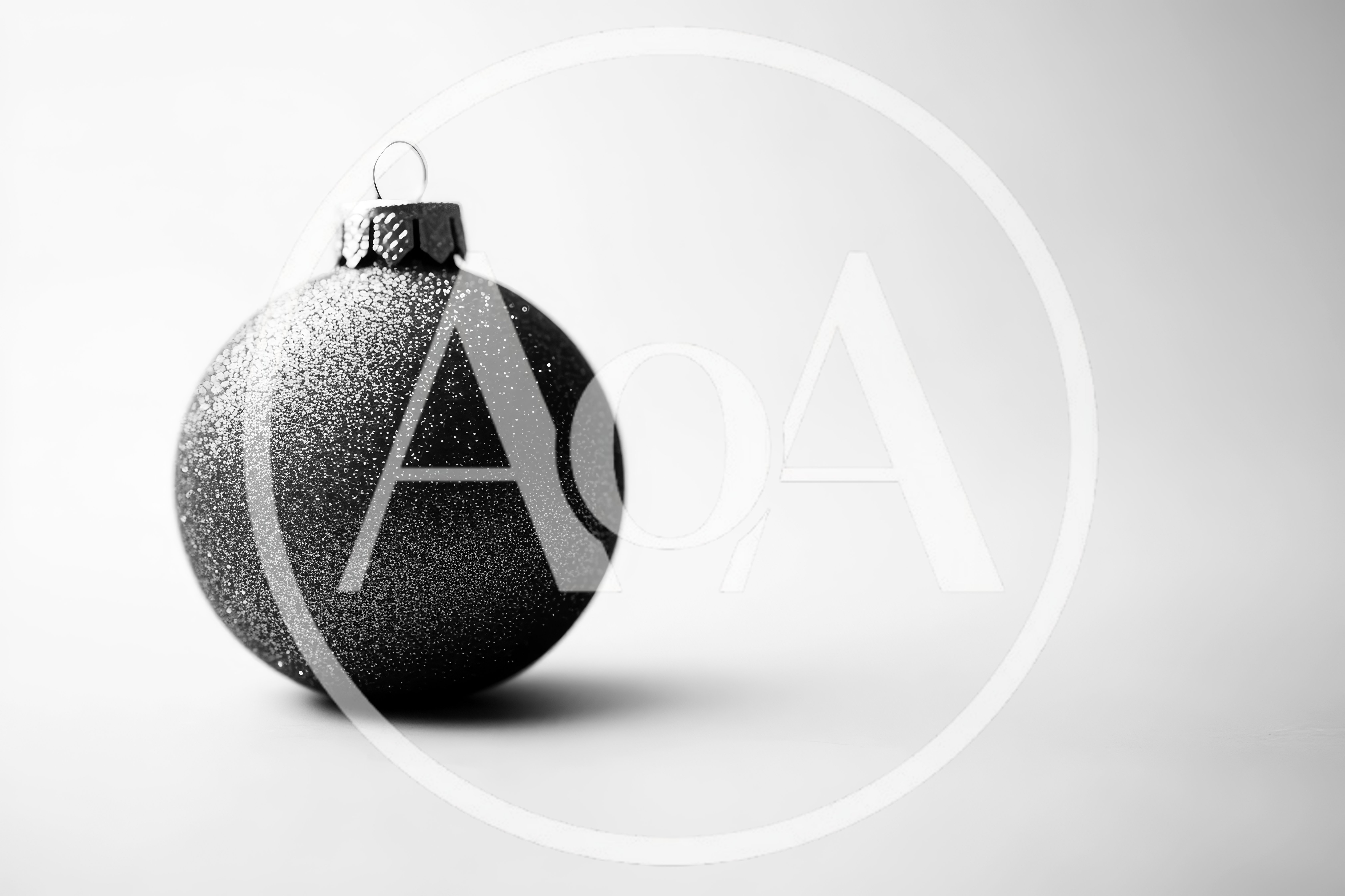 Single Glittery Christmas Ornament On White Background