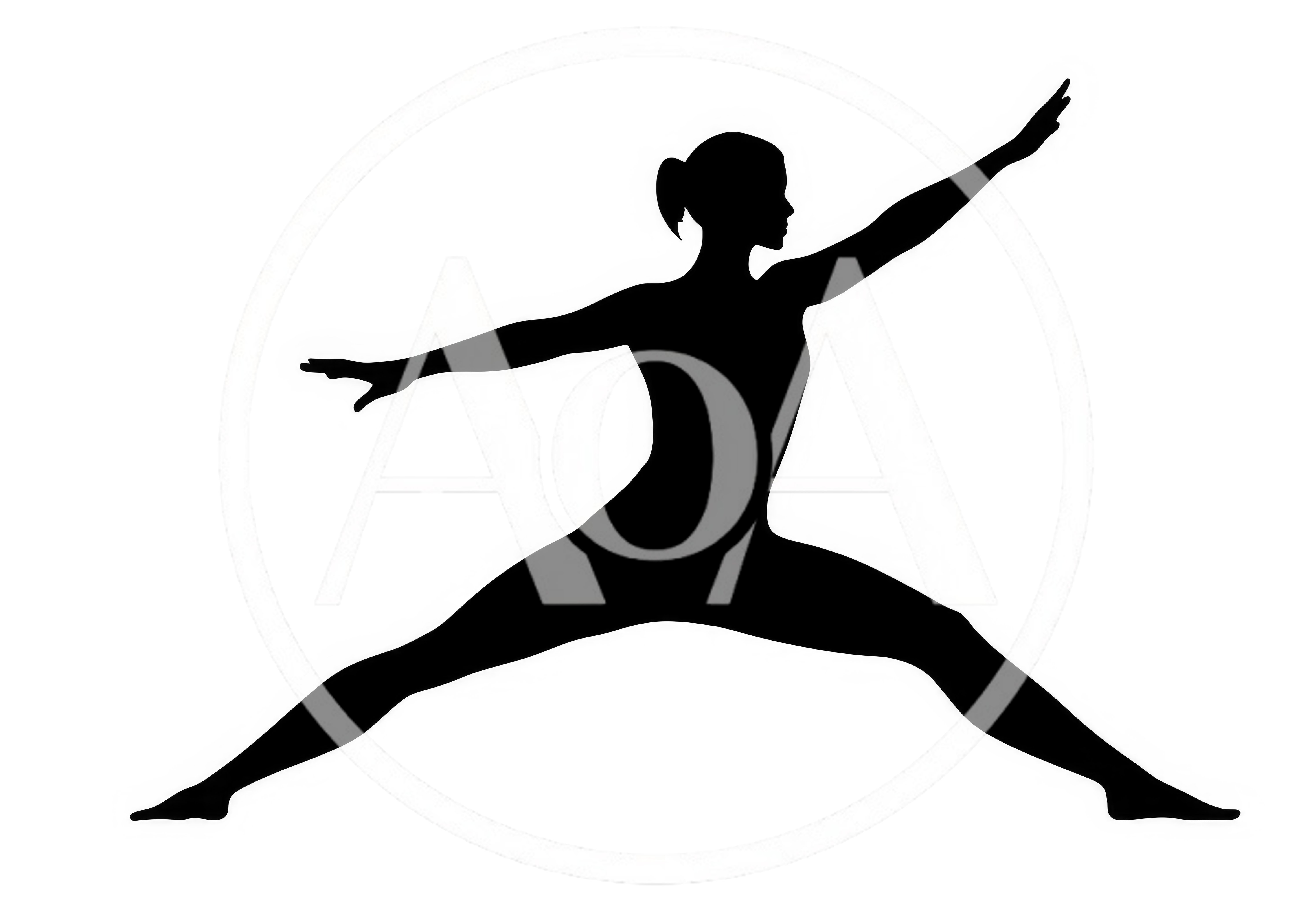 Silhouette Of A Woman Practicing Yoga Warrior Pose