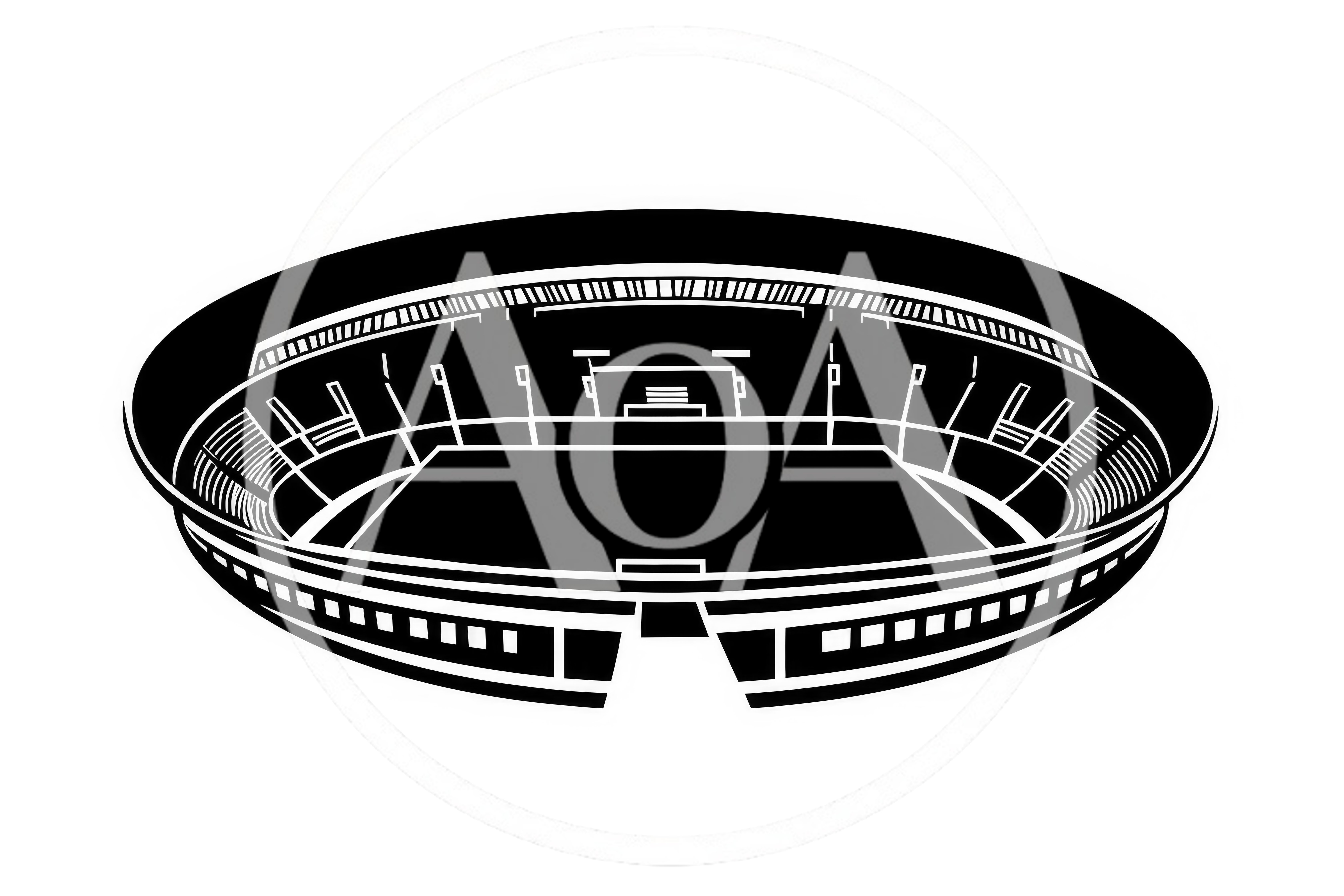 Minimalist Black And White Stadium Illustration