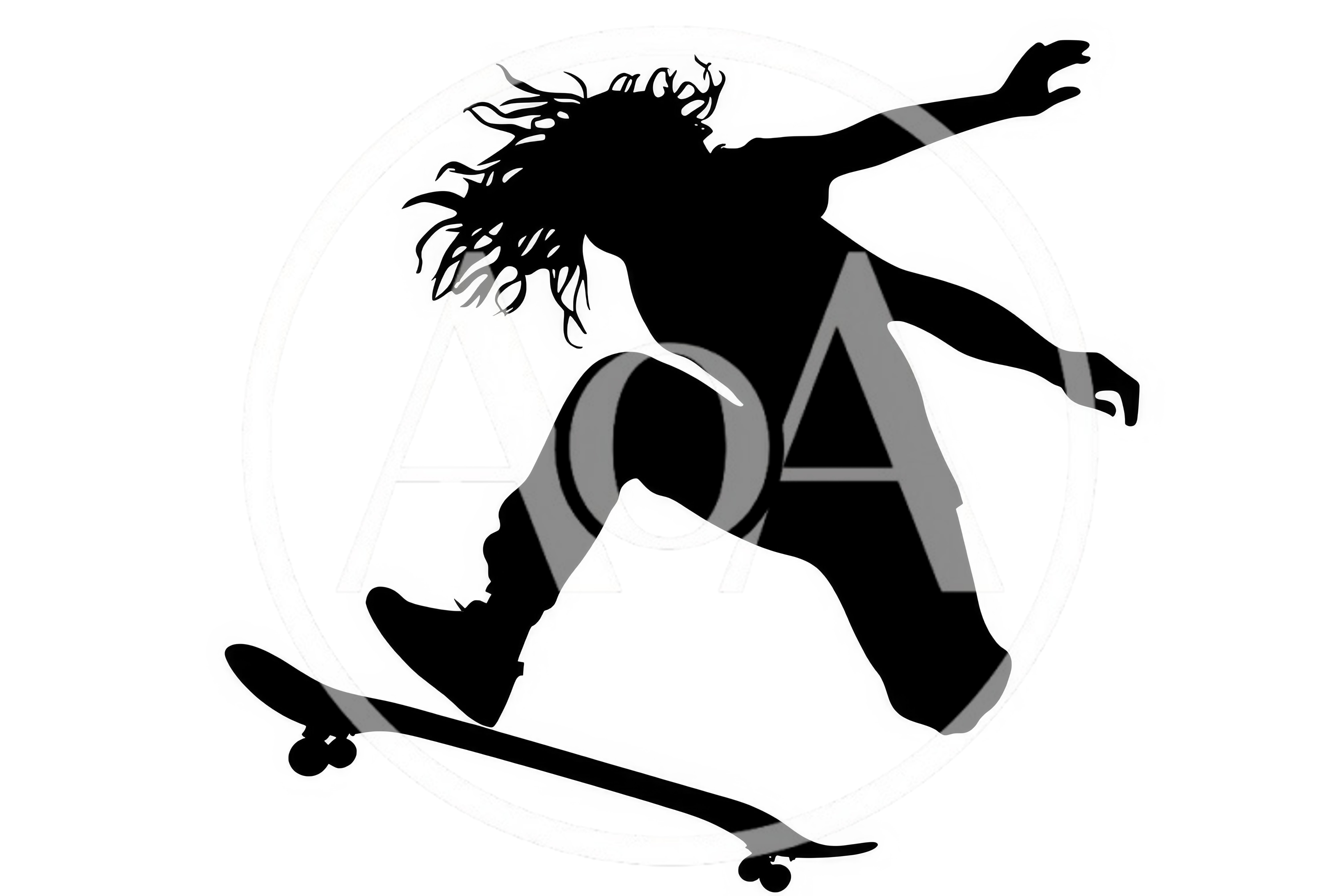 Silhouette Of A Skateboarder Performing An Aerial Trick