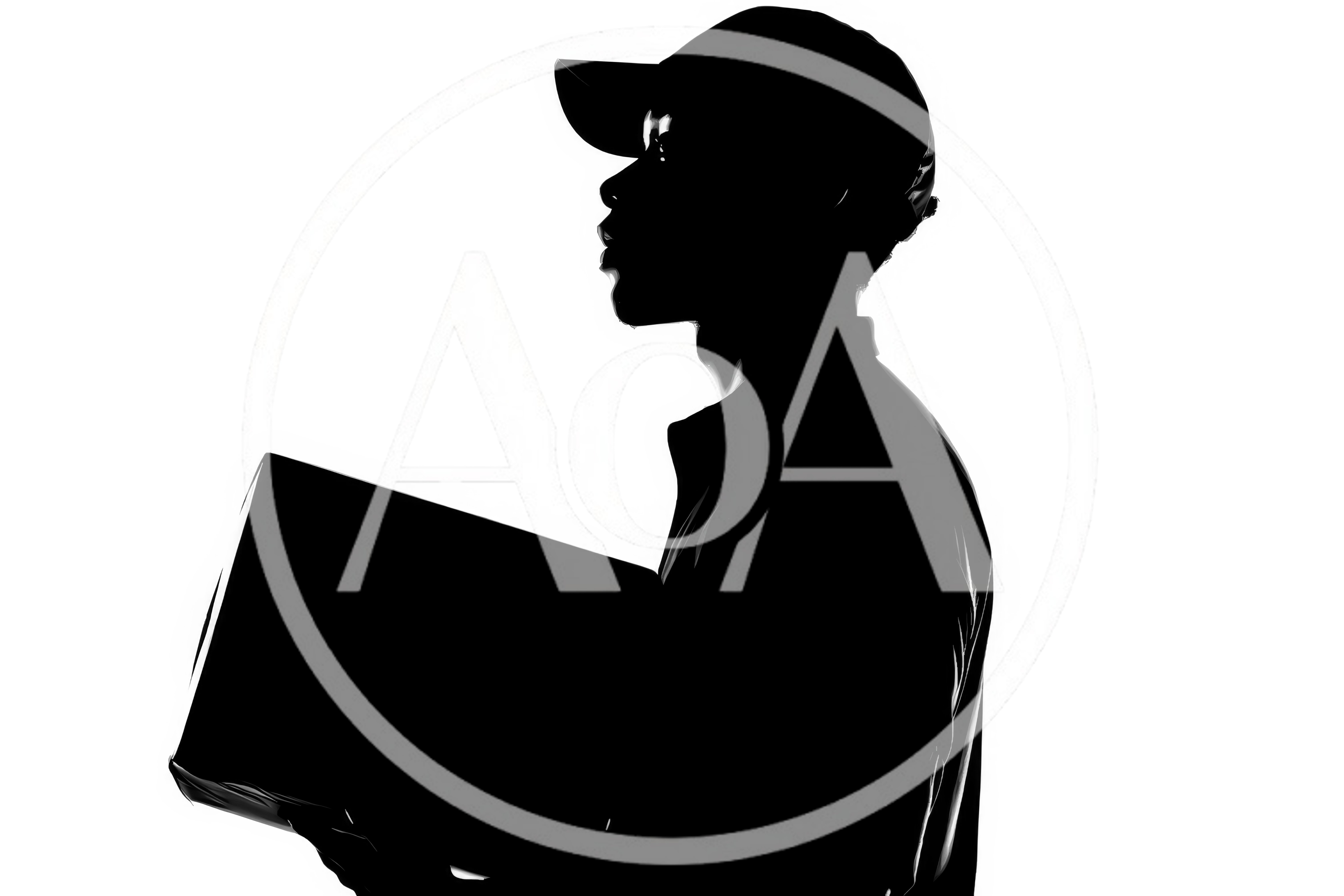 Silhouette Of A Delivery Person Holding A Package