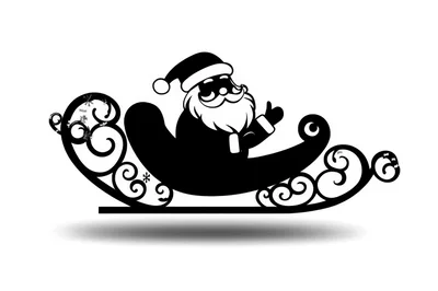 Santa Claus Sitting In An Ornate Christmas Sleigh