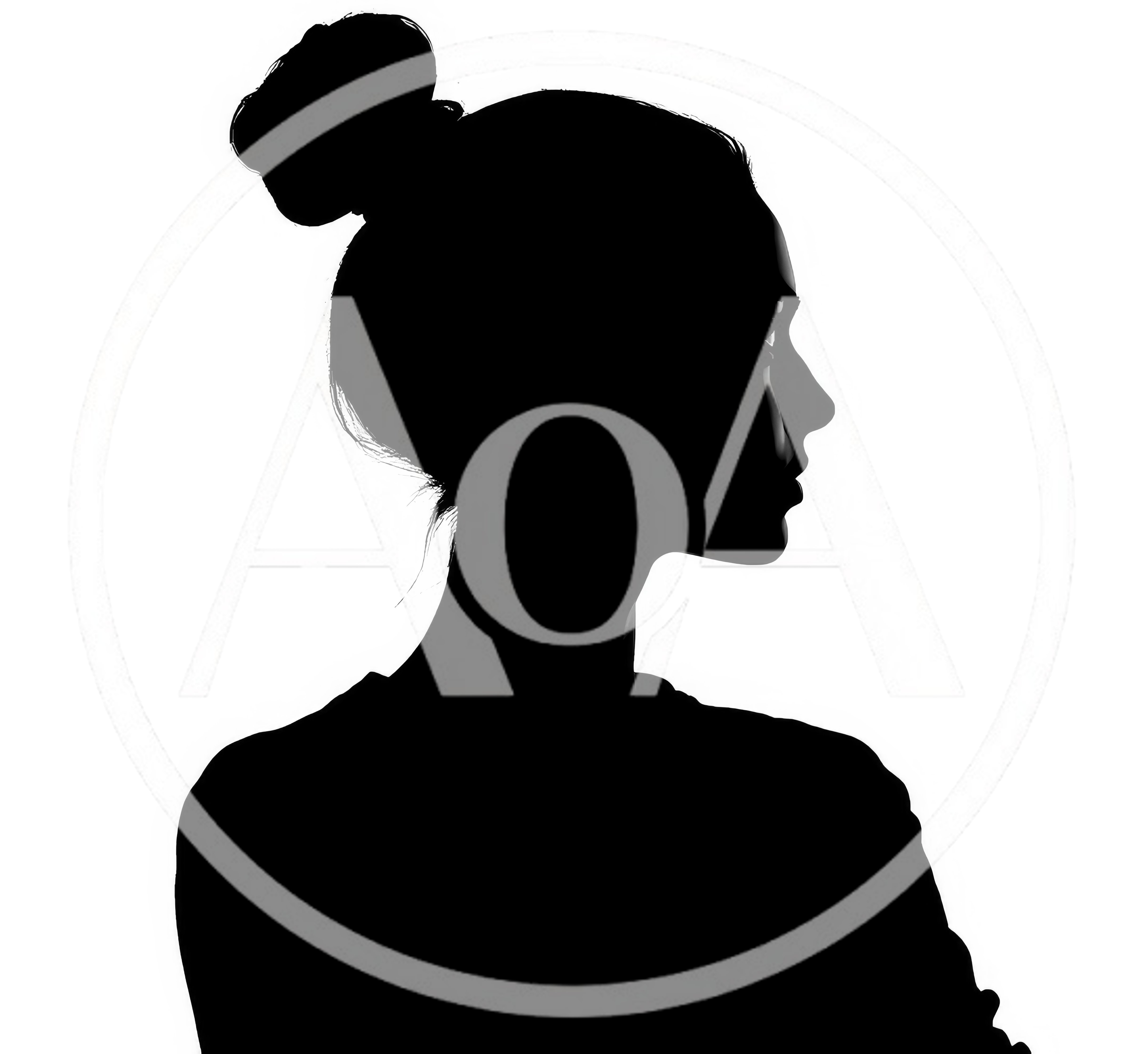 Silhouette Of A Woman With A Hair Bun