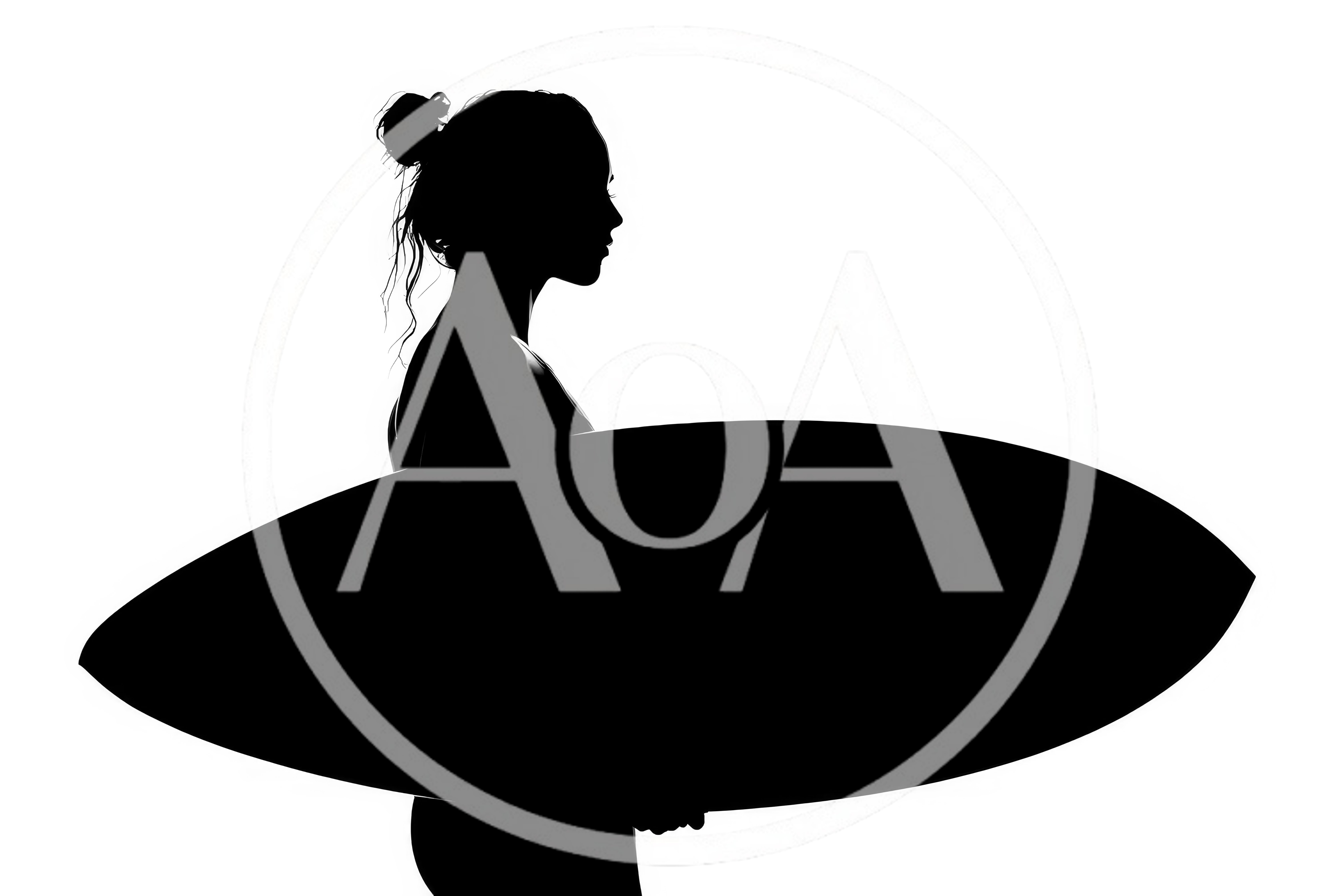 Silhouette Of A Woman Holding A Surfboard