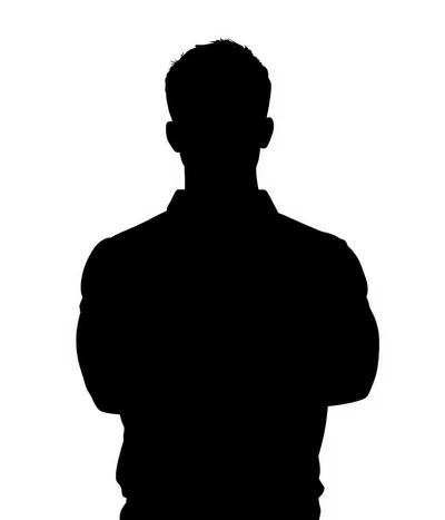 Silhouette Of A Man Standing With Arms Crossed