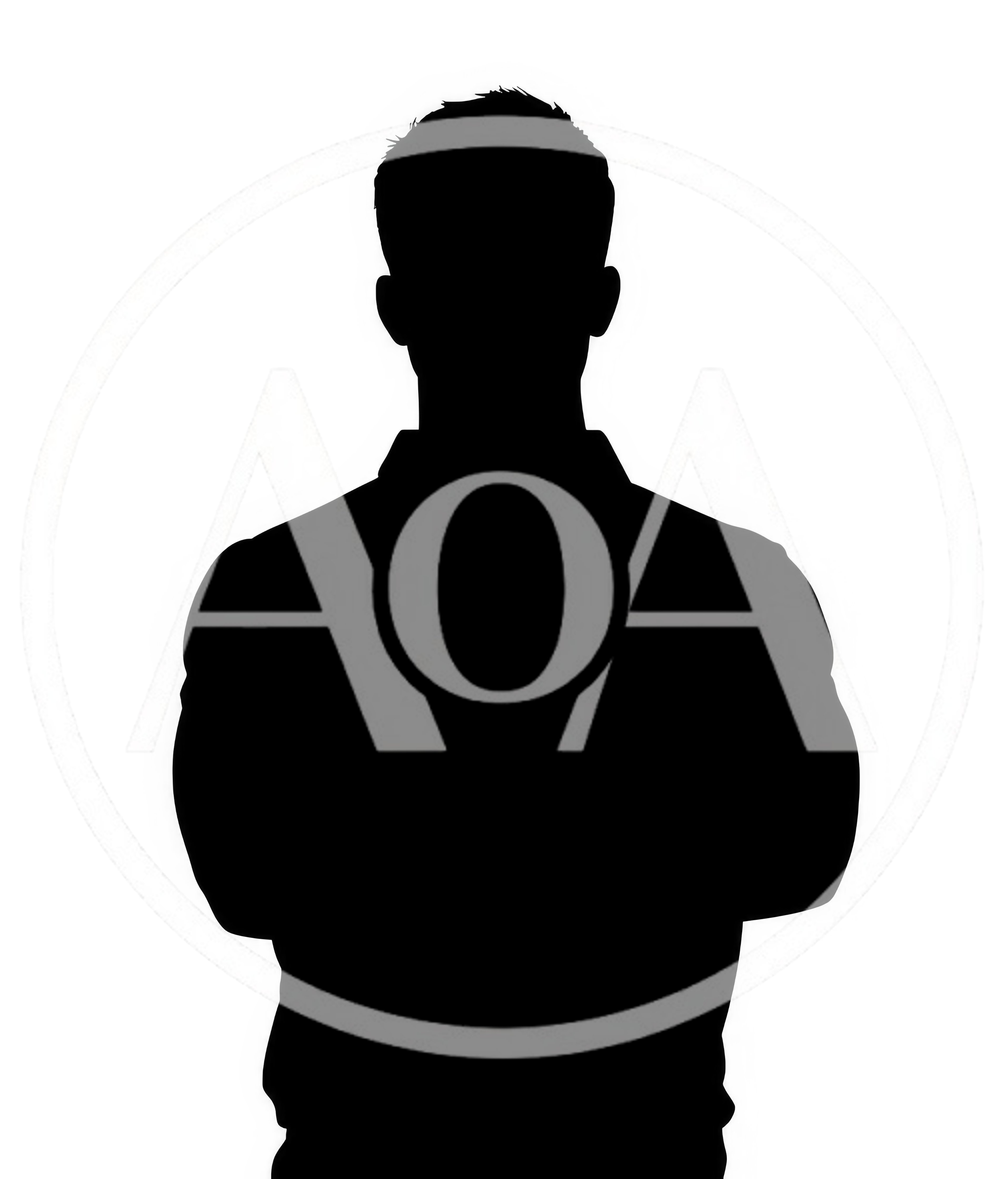 Silhouette Of A Man Standing With Arms Crossed
