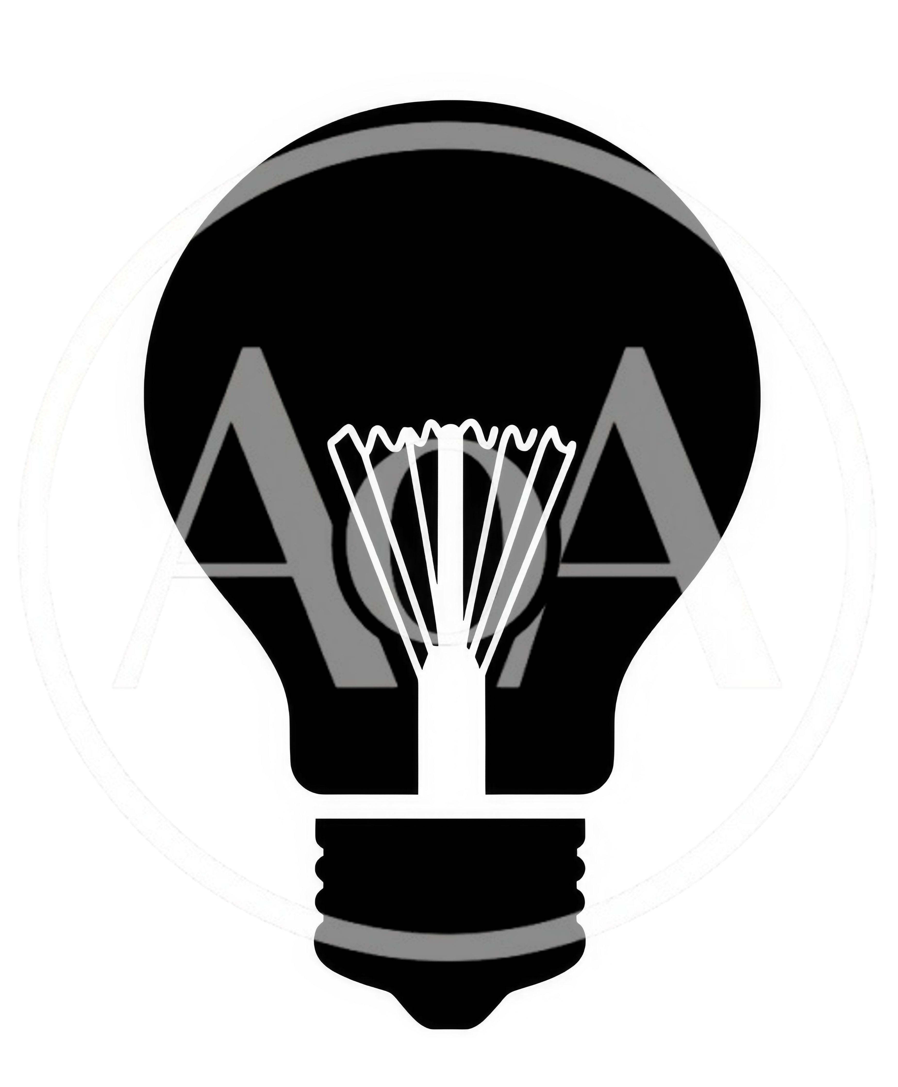Black Silhouette Icon Of A Light Bulb