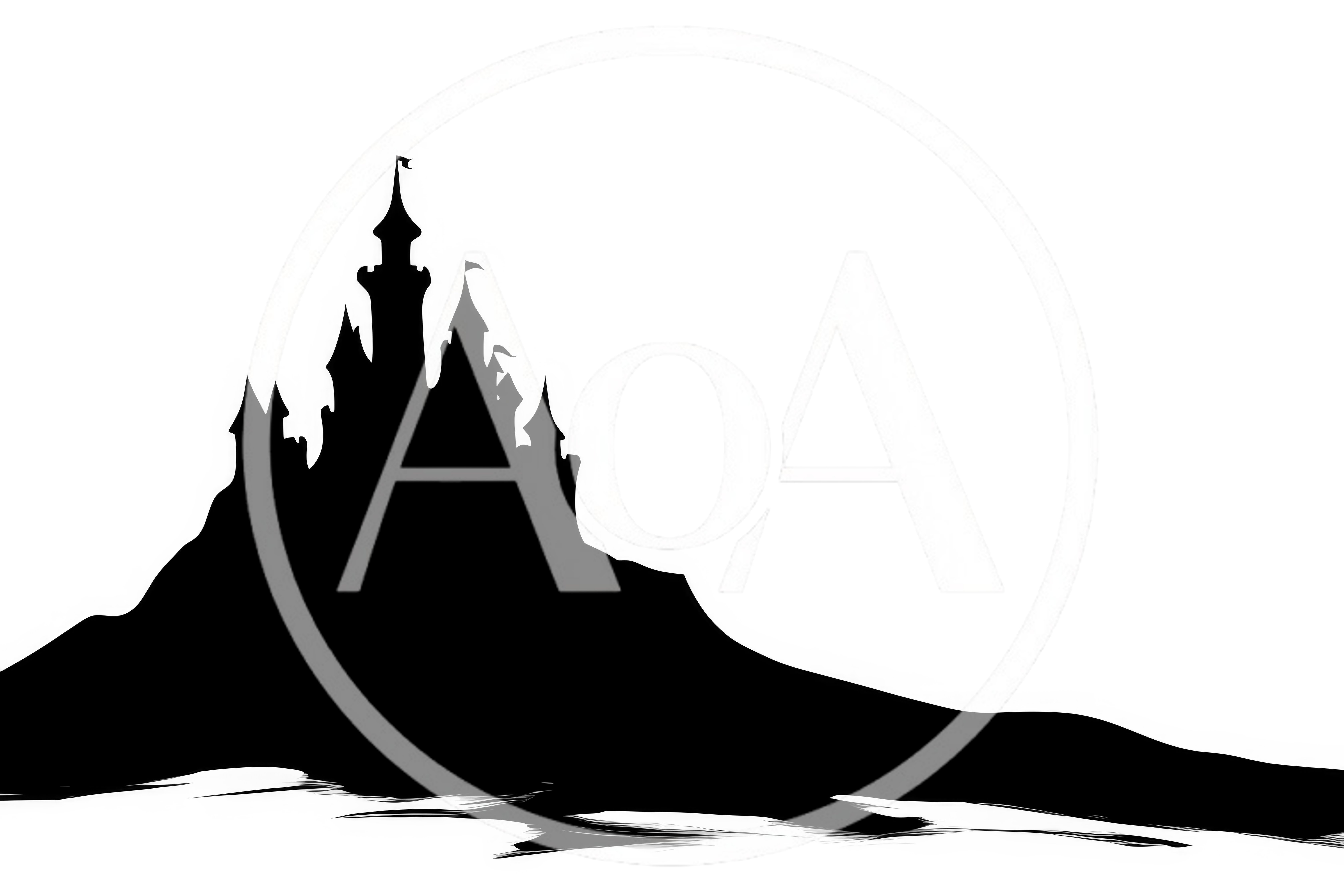 Black Silhouette Of A Fairytale Castle On A Hill