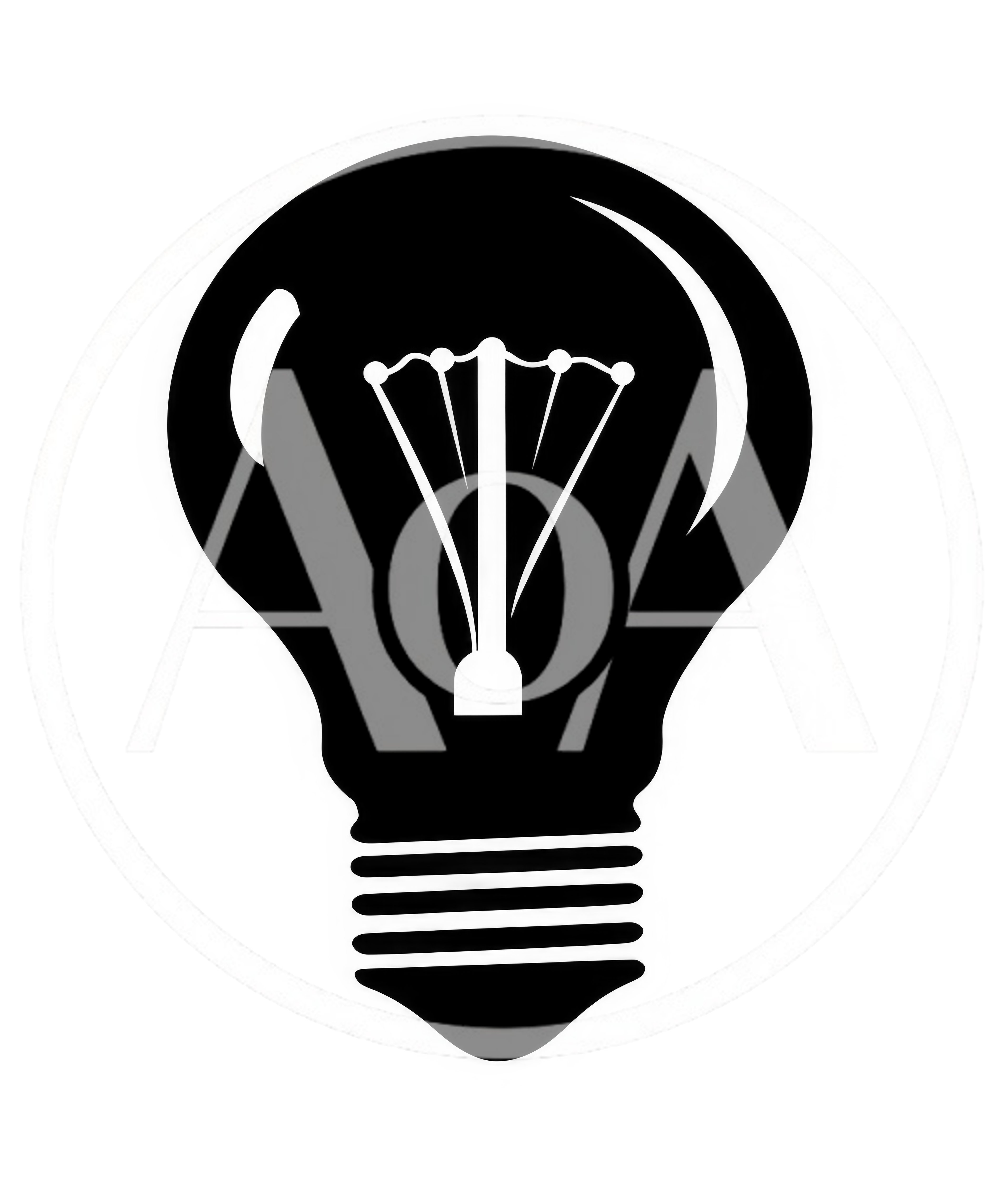 Minimalist Black And White Light Bulb Icon