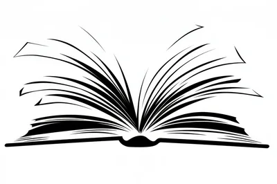 Open Book Illustration With Flipping Pages