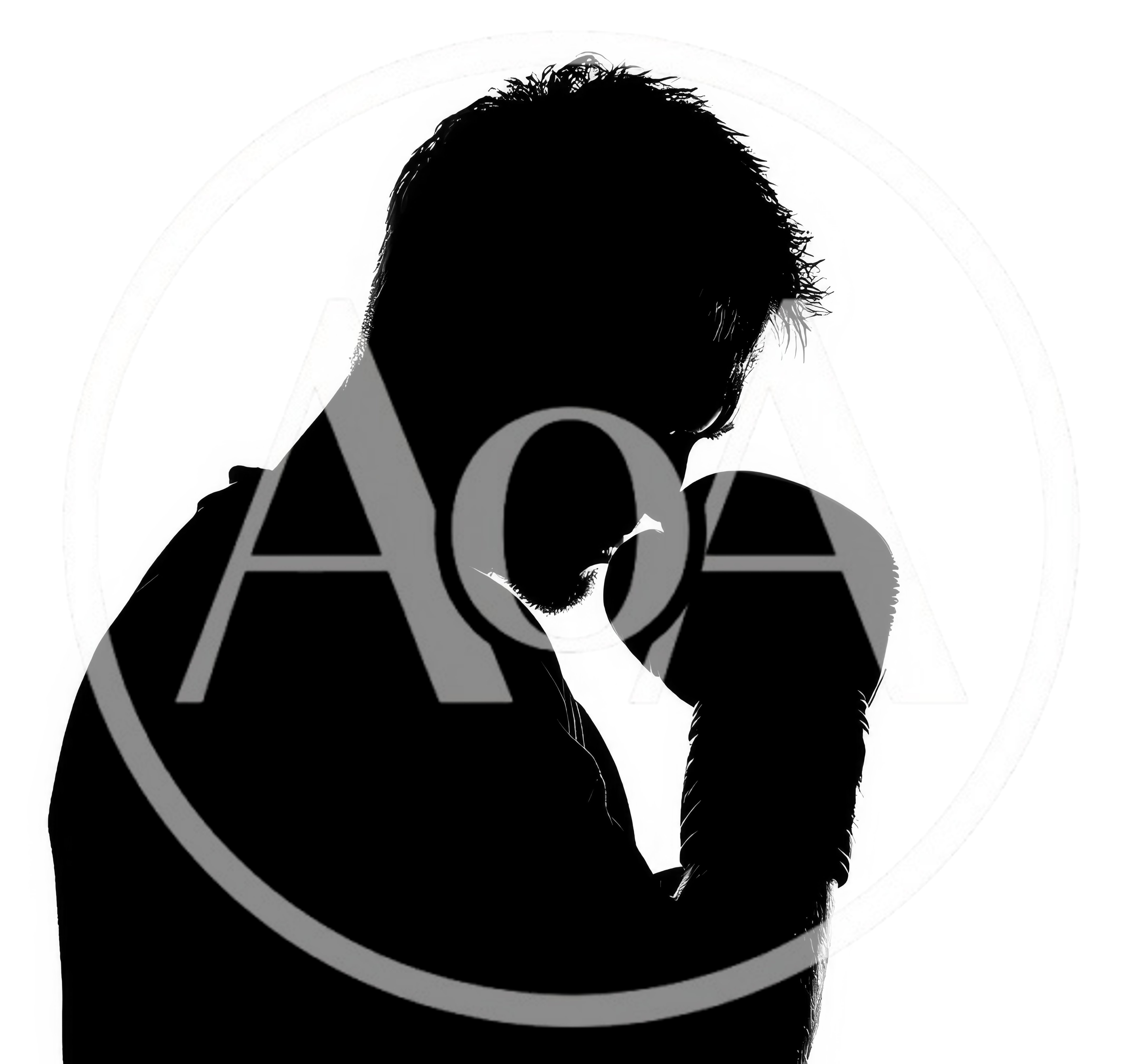 Silhouette Of A Boxer In A Fighting Stance