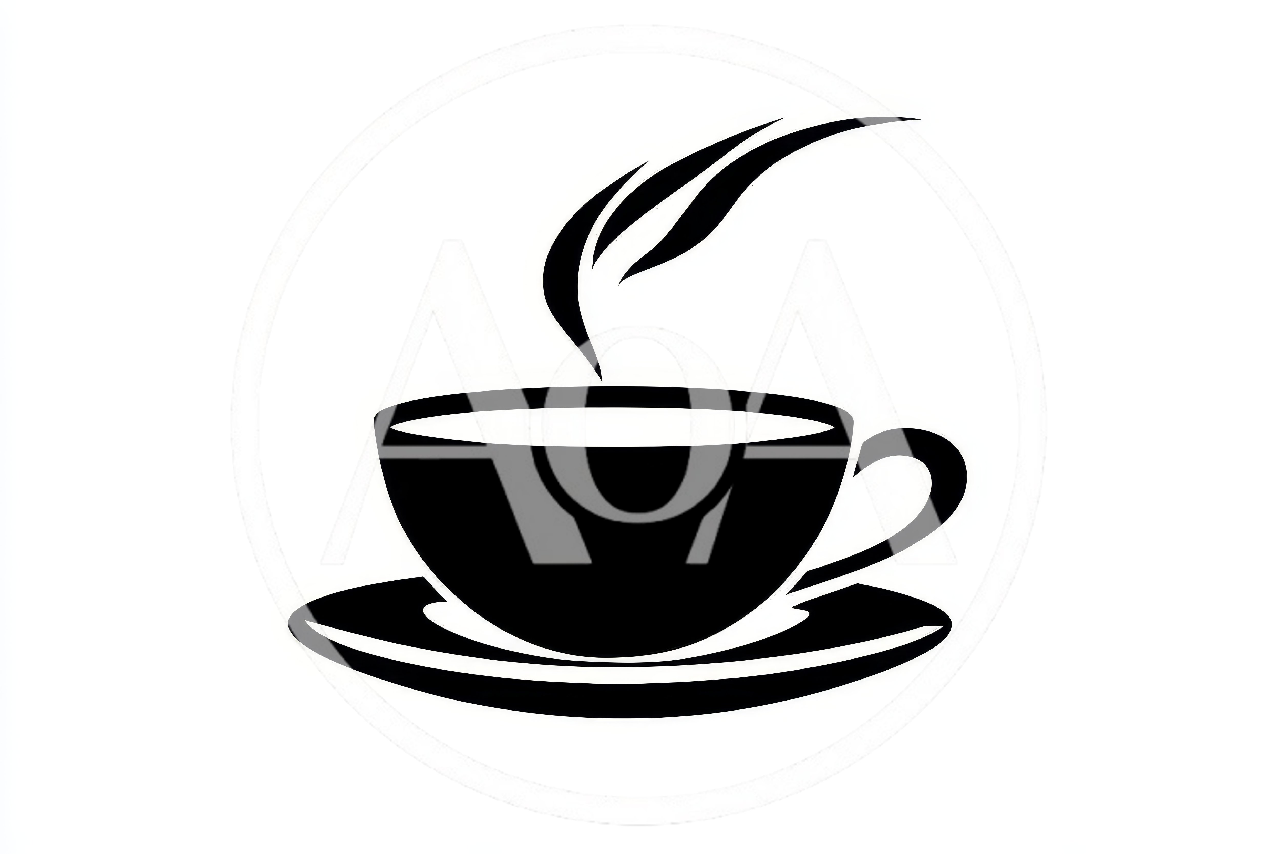 Minimalist Black Coffee Cup Icon Illustration