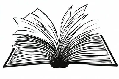 Open Book Illustration With Detailed Pages