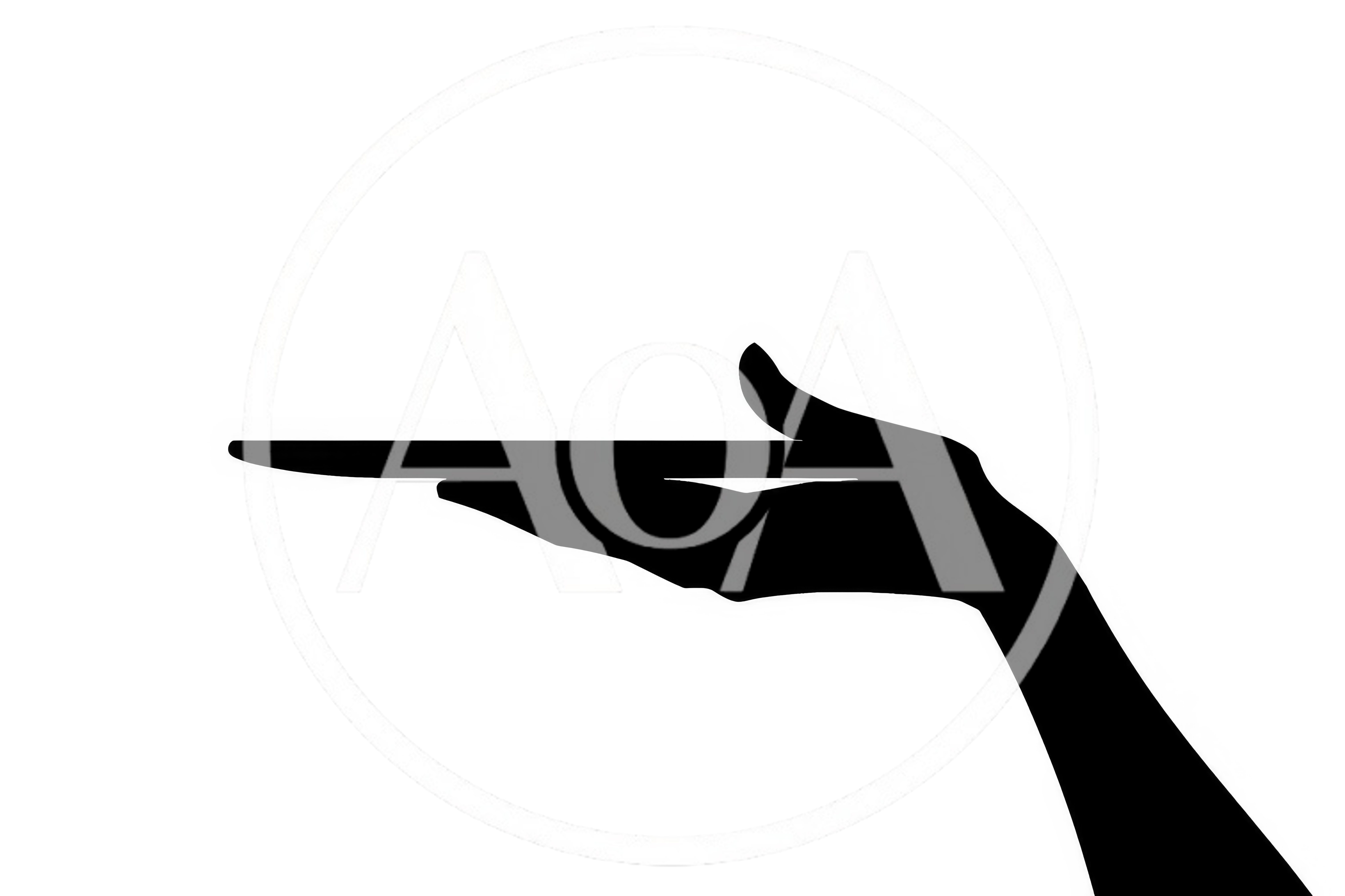Black Silhouette Of A Hand Holding A Tray