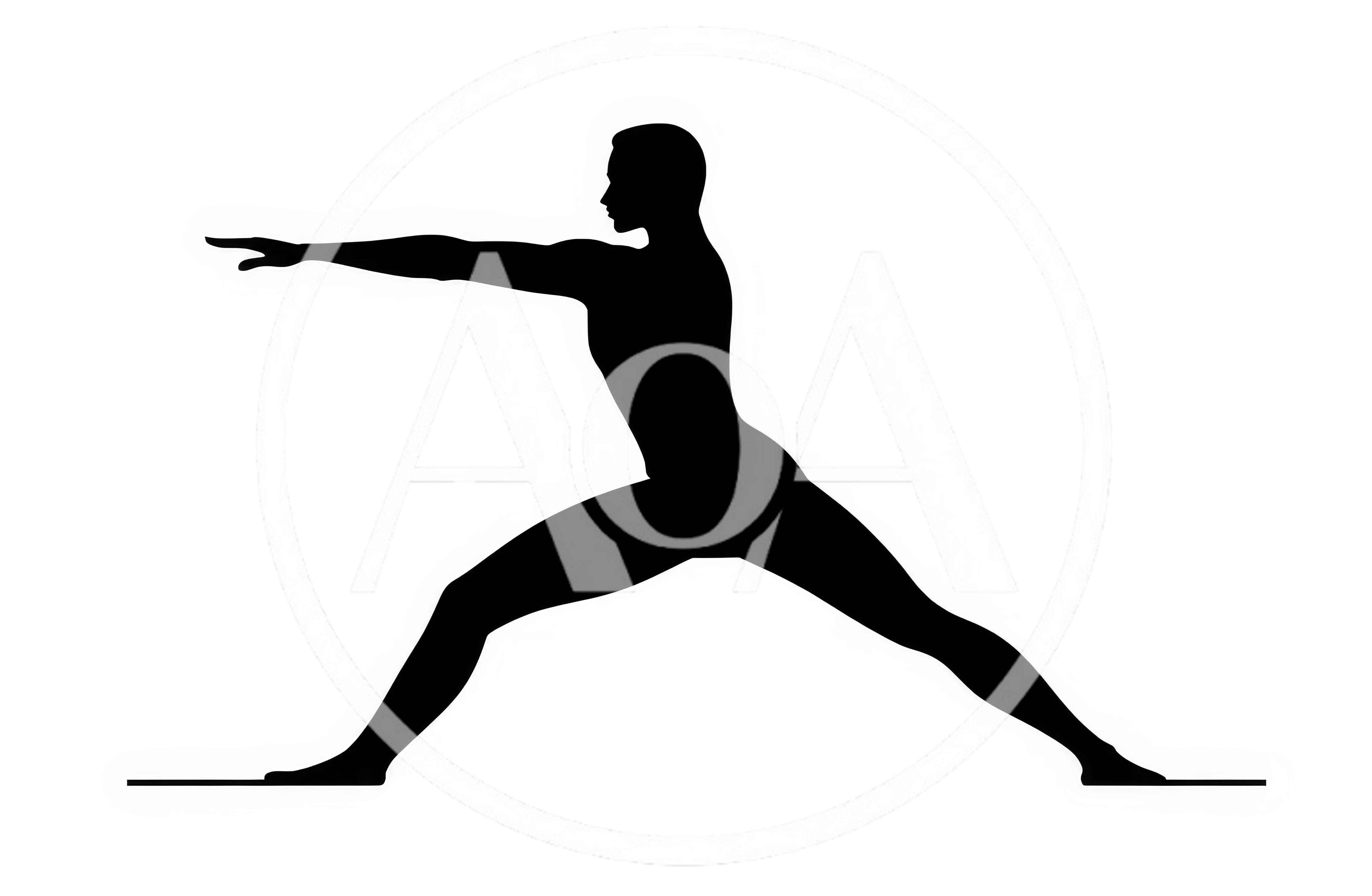 Silhouette Of A Person Performing Warrior Yoga Pose