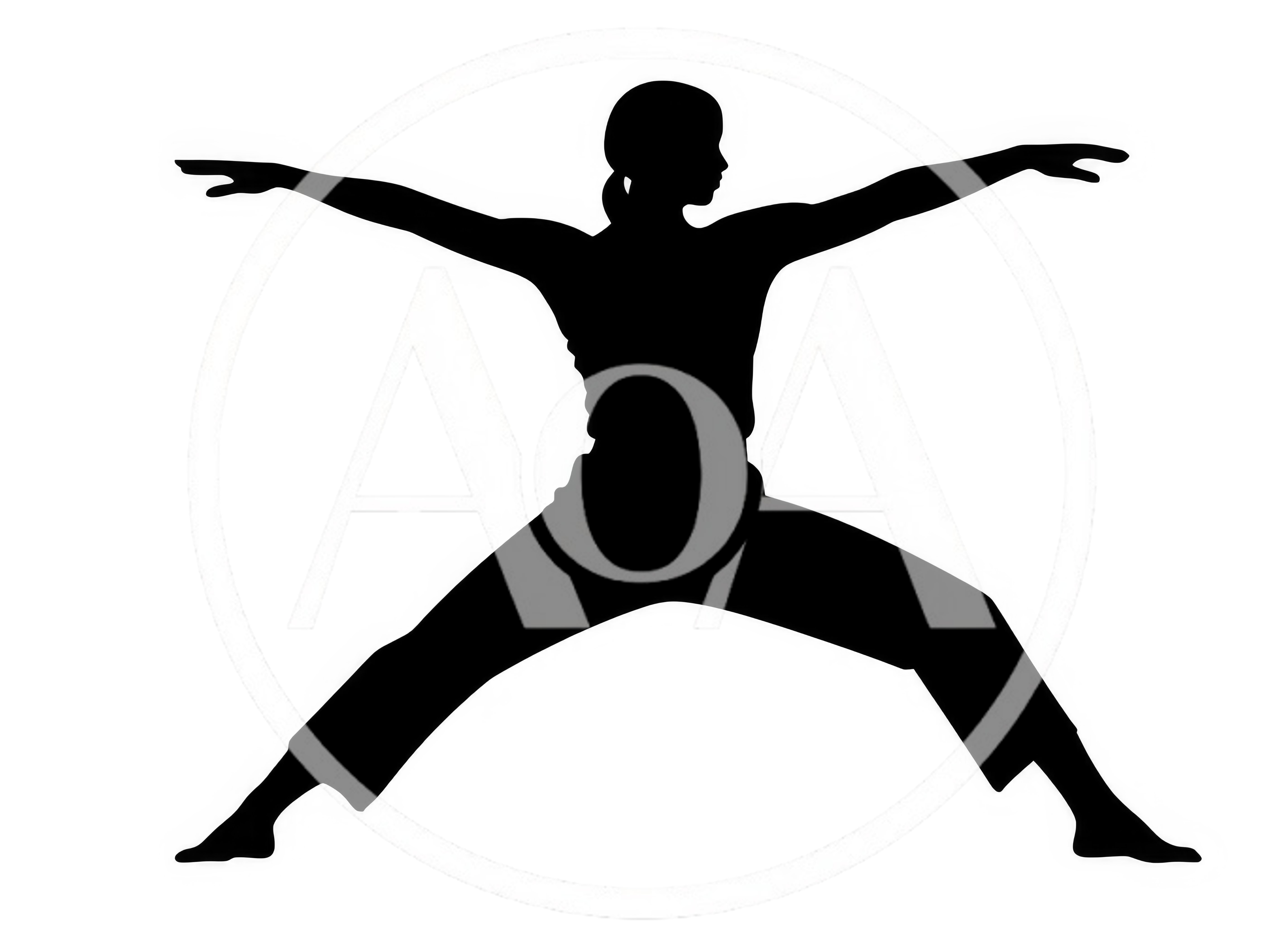 Silhouette Of A Woman Practicing Yoga Warrior Pose