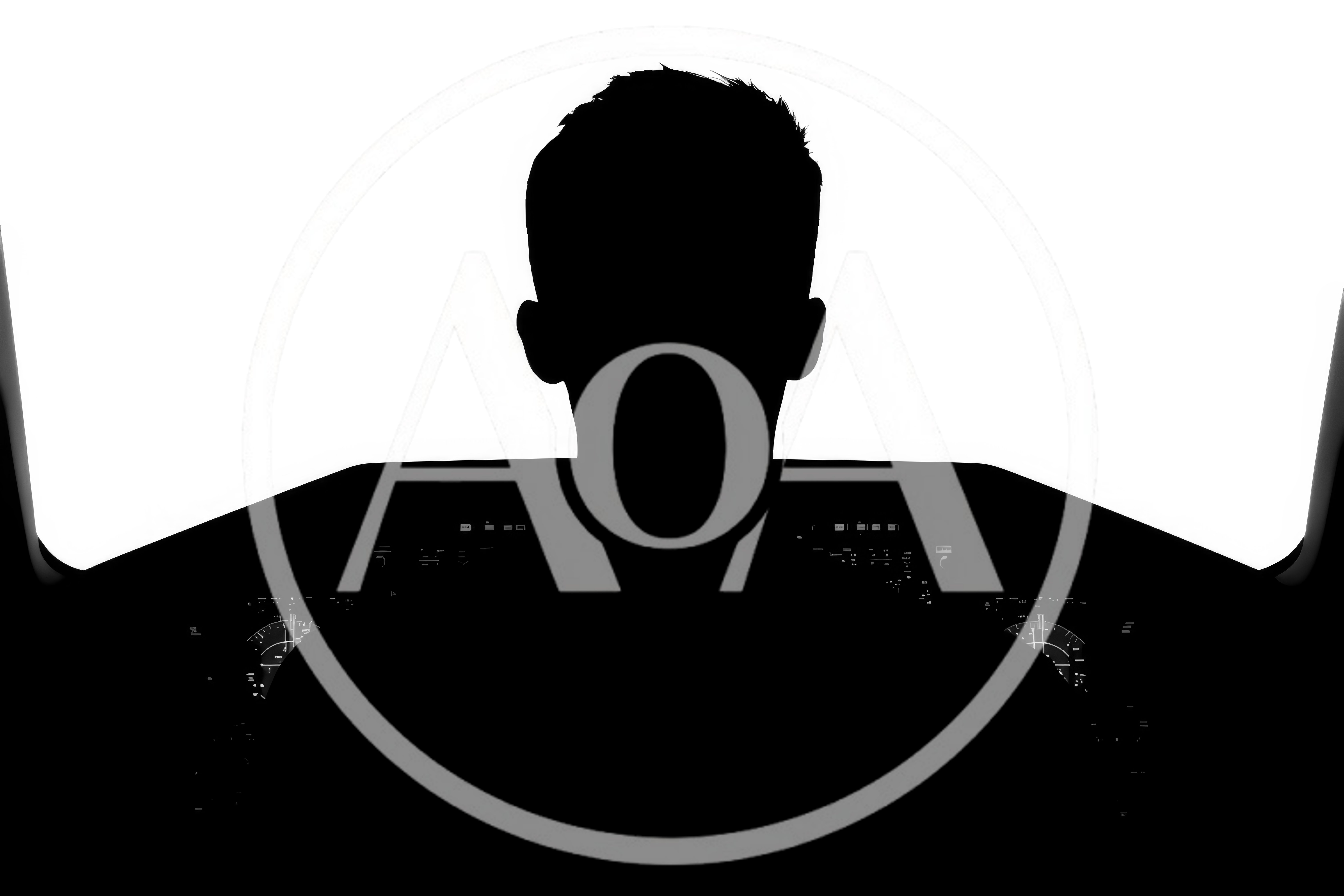 Silhouette Of A Pilot In An Airplane Cockpit