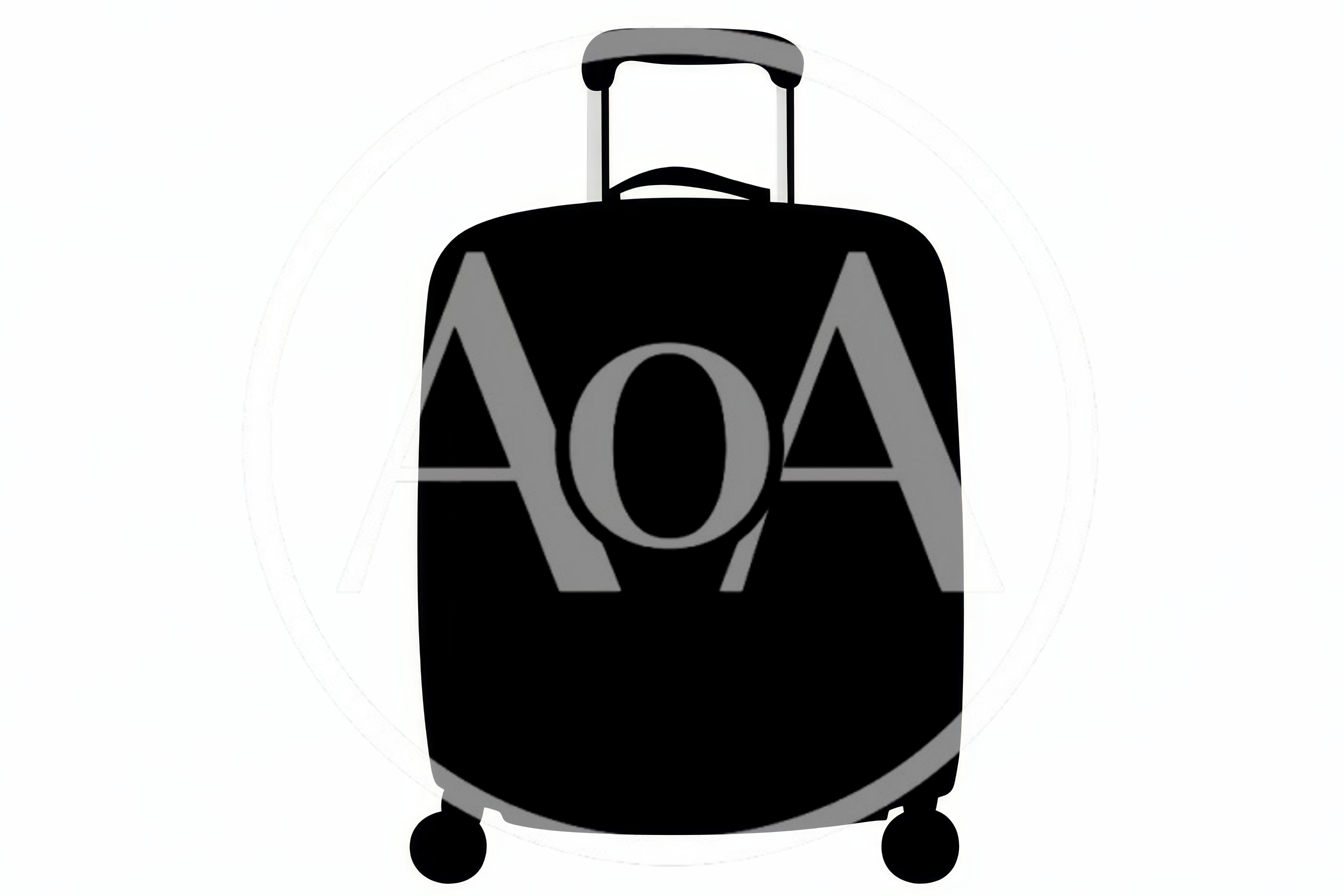 Black Silhouette Of A Rolling Travel Suitcase