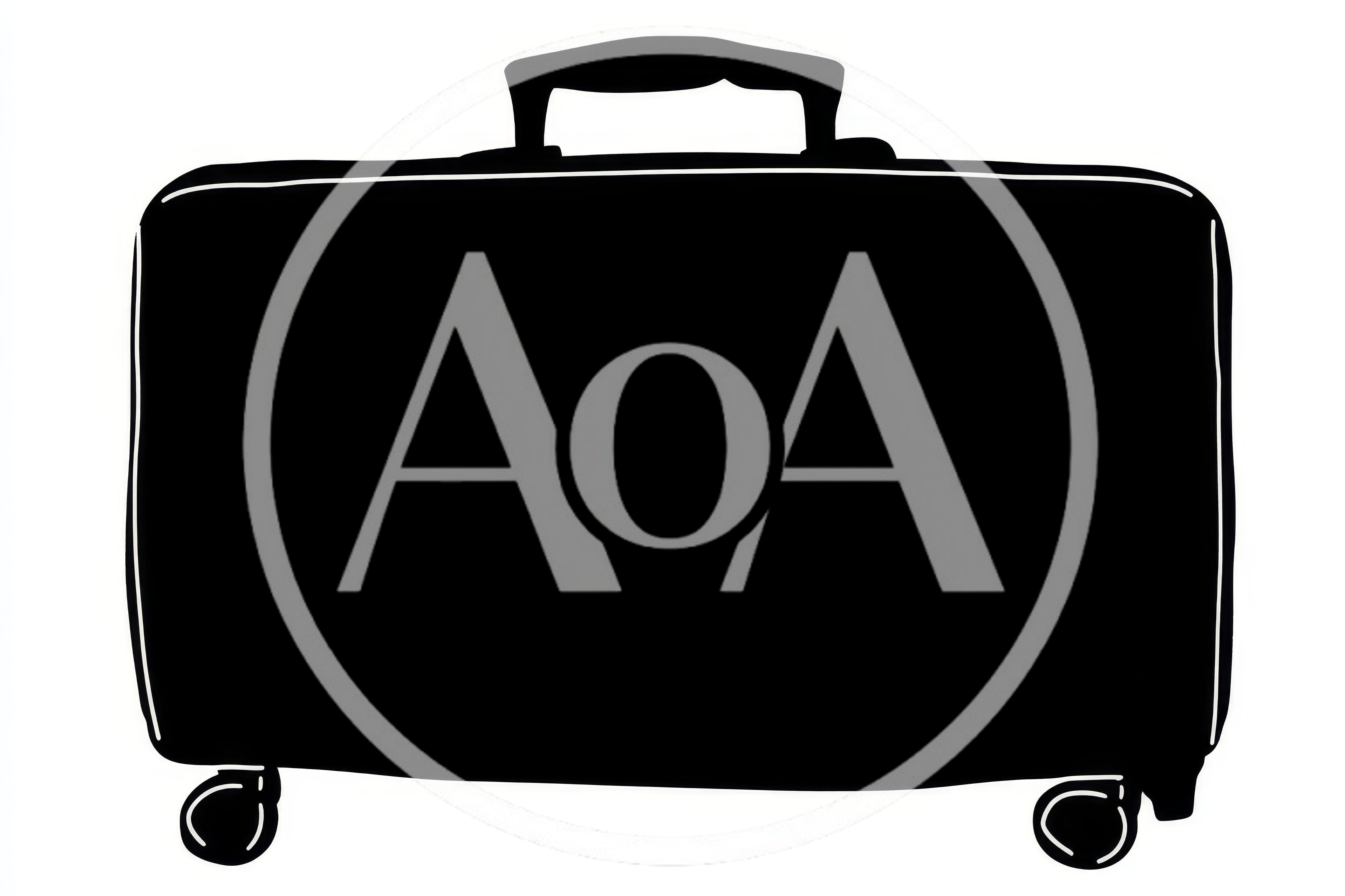 Black Silhouette Of A Rolling Travel Suitcase